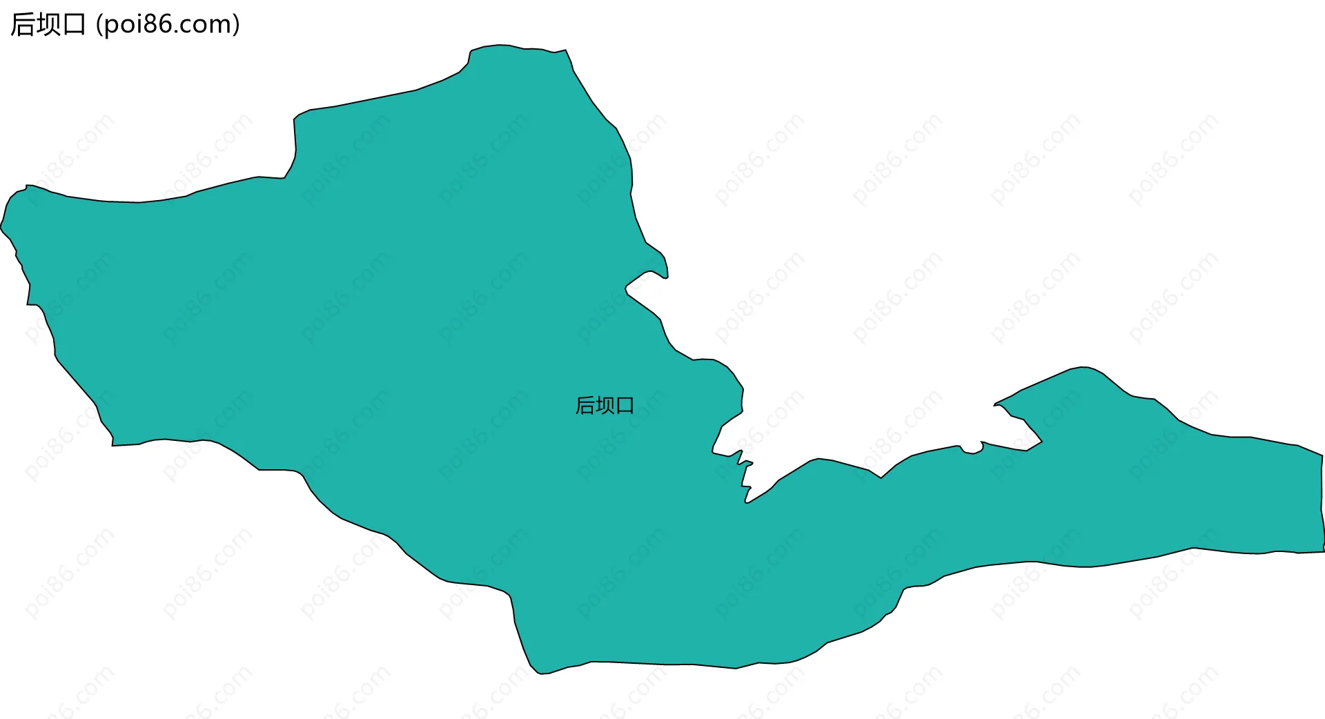 后坝口边界地图