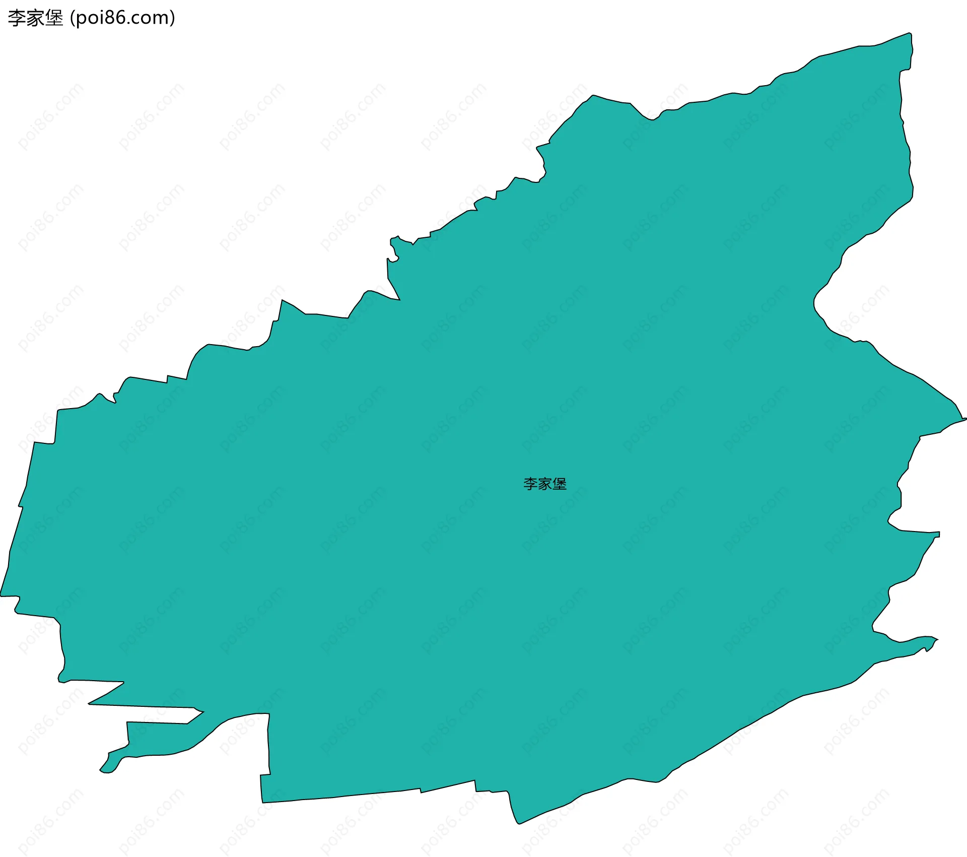 李家堡边界地图