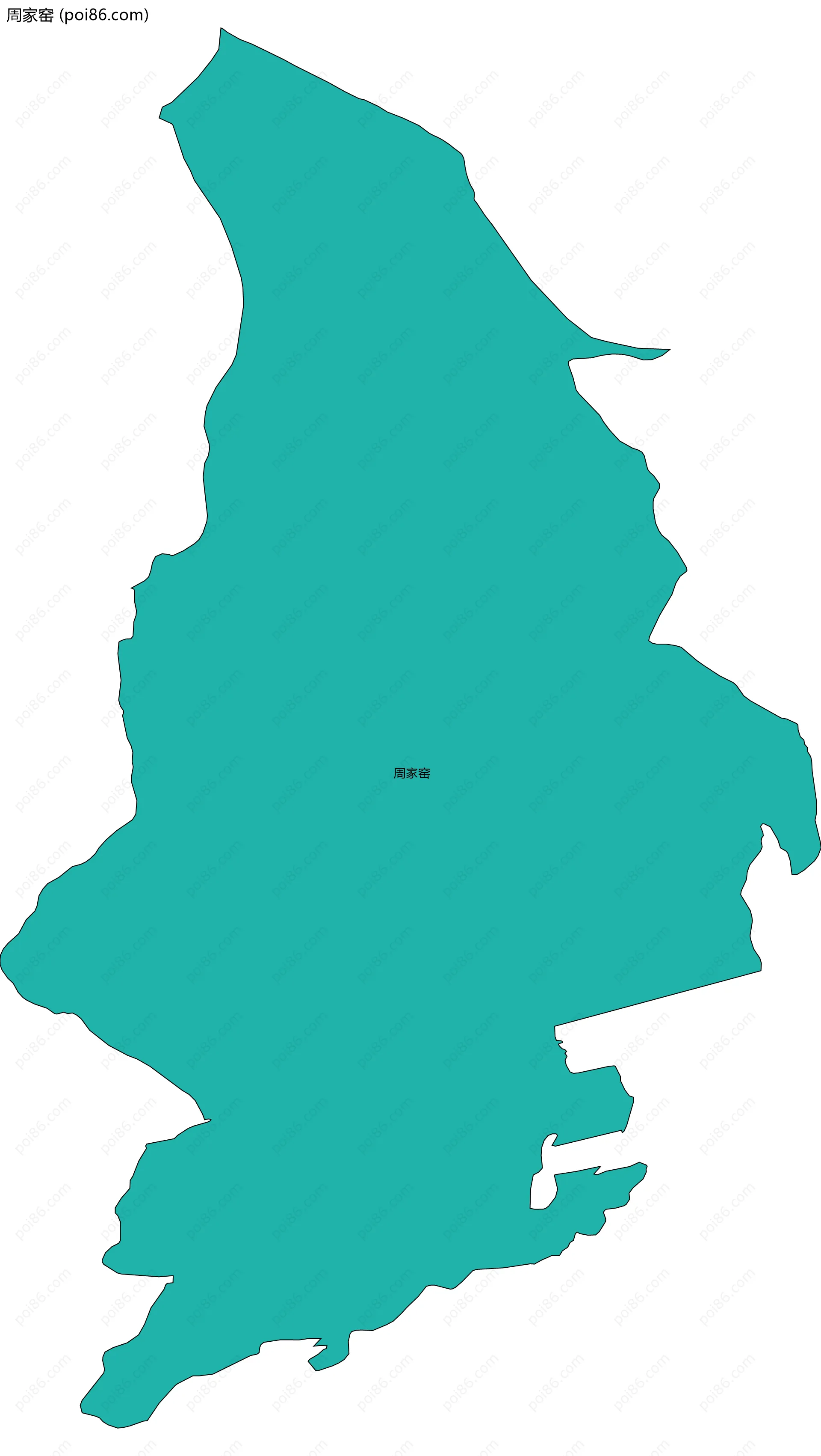 周家窑边界地图