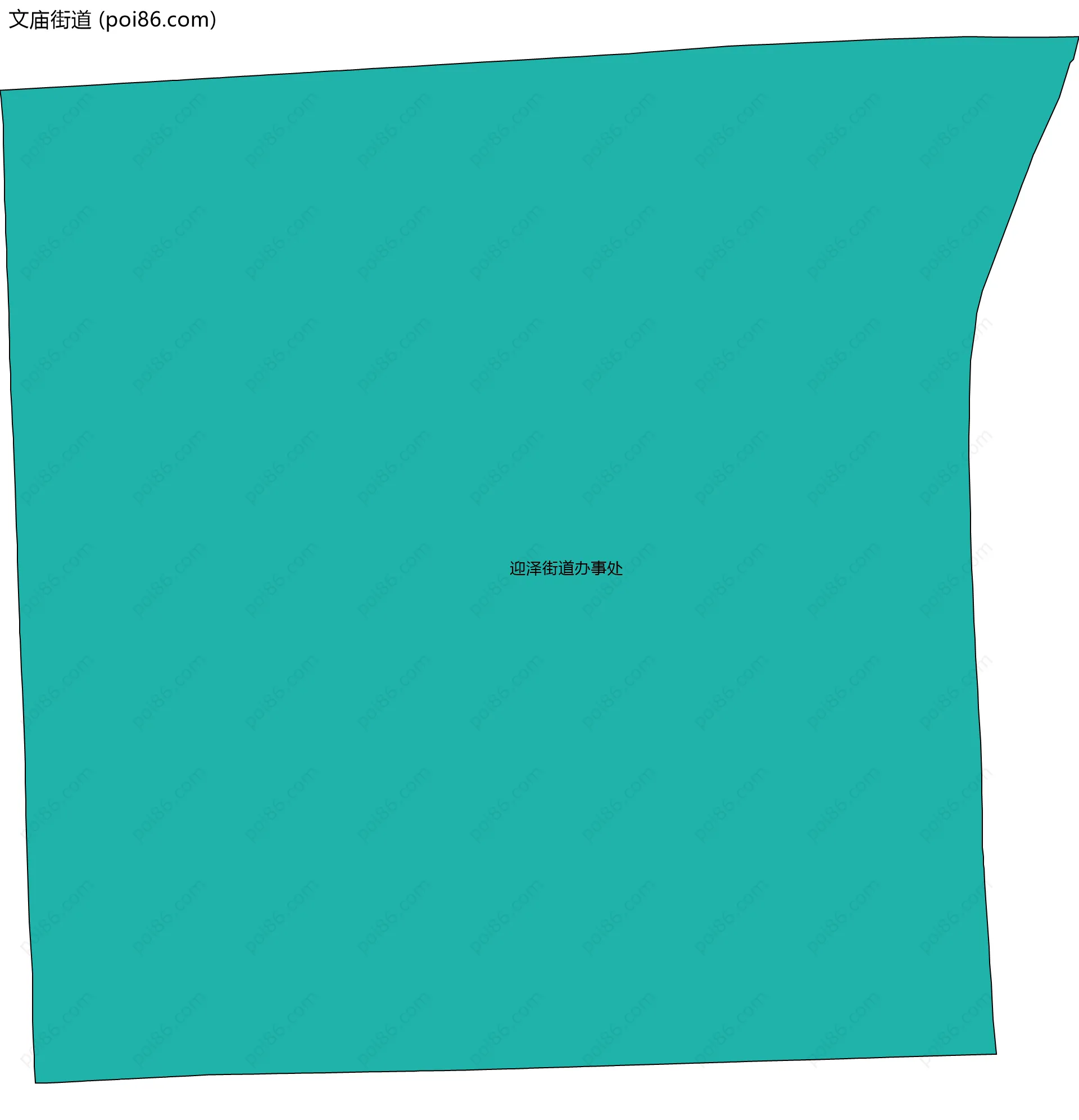 文庙街道边界地图(五级行政区划)