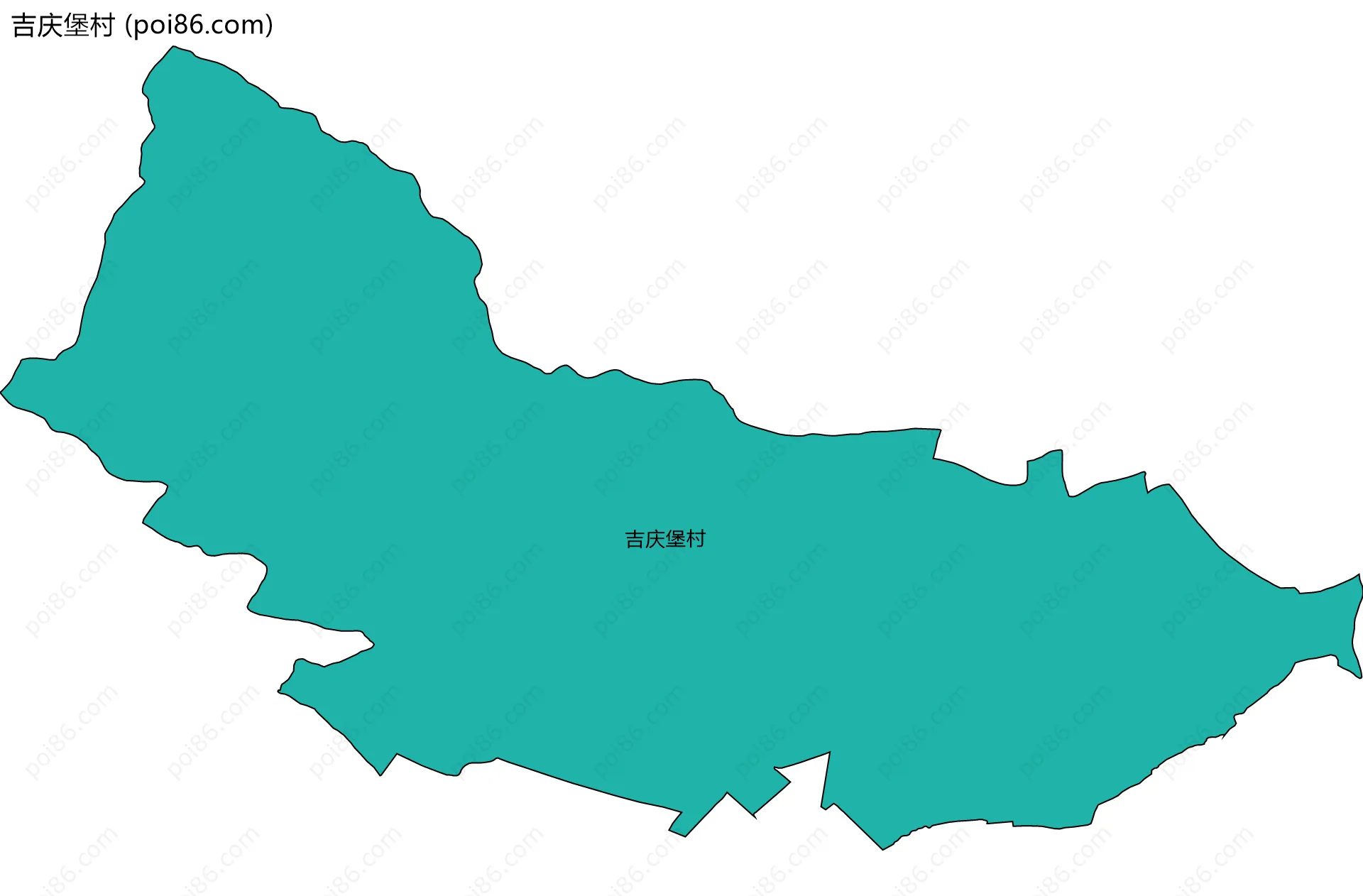 吉庆堡村边界地图