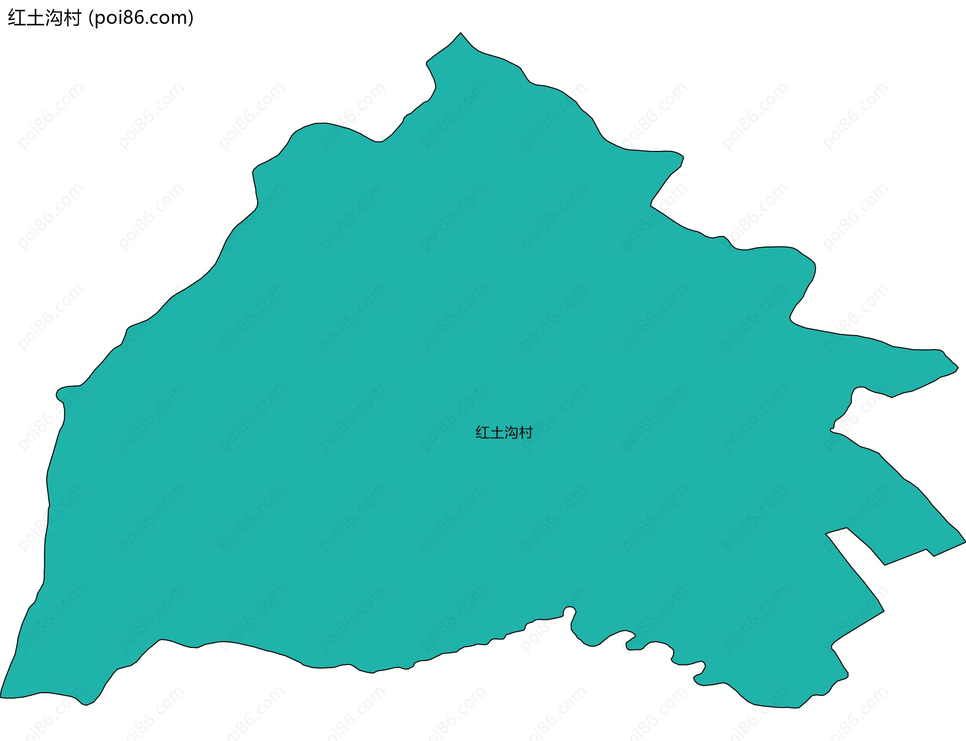 红土沟村边界地图