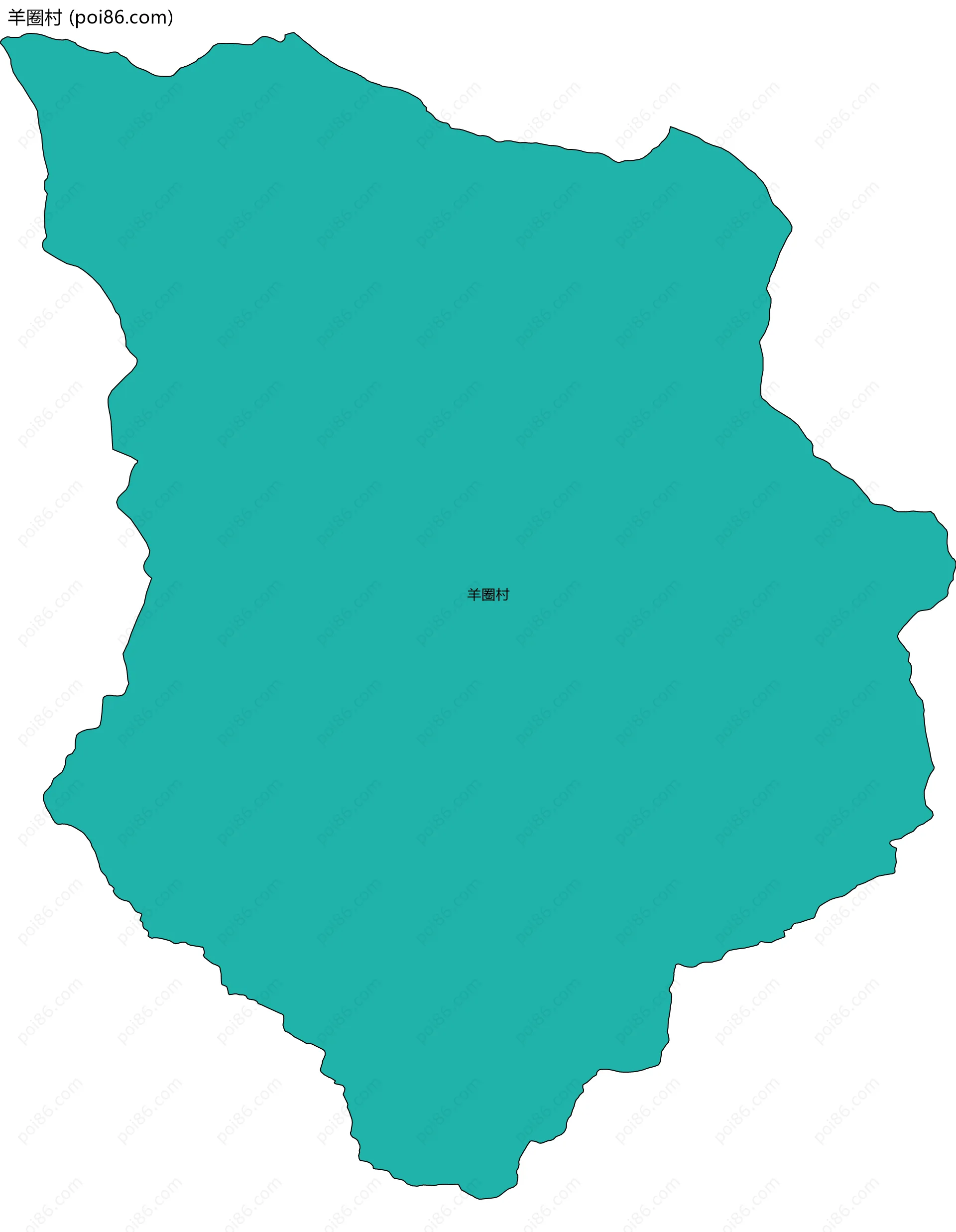 羊圈村边界地图