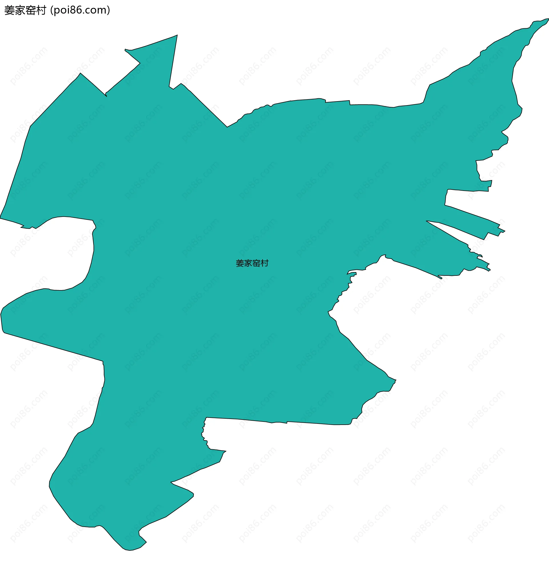 姜家窑村边界地图