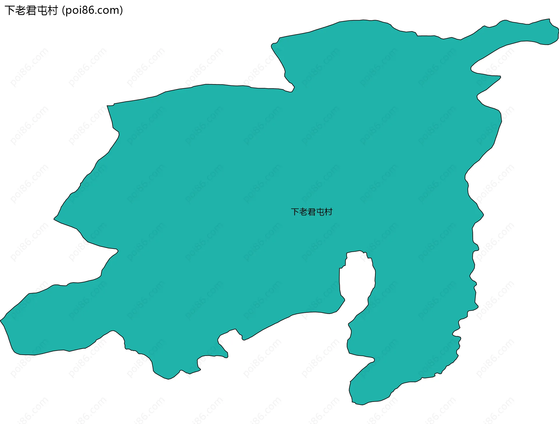 下老君屯村边界地图