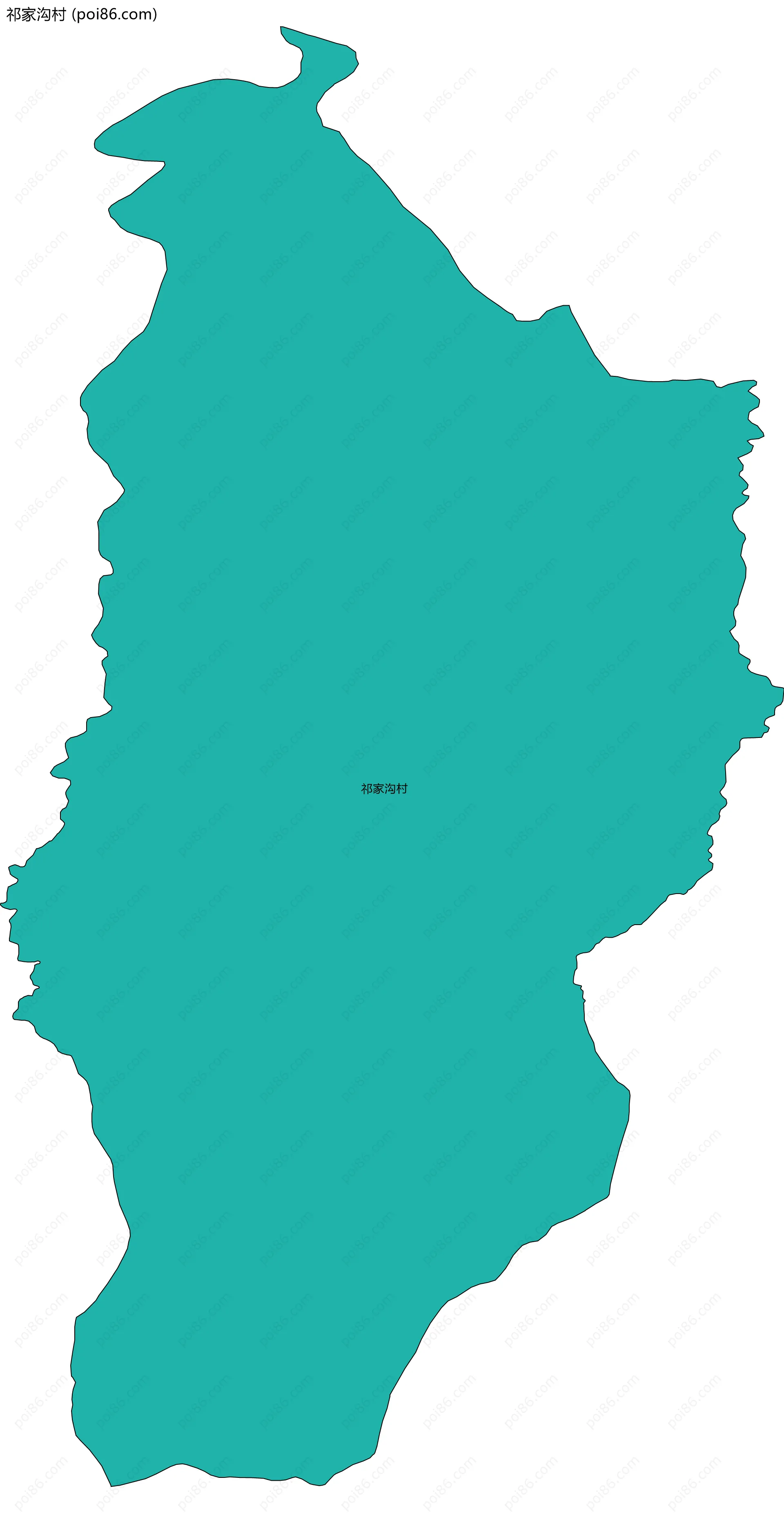 祁家沟村边界地图