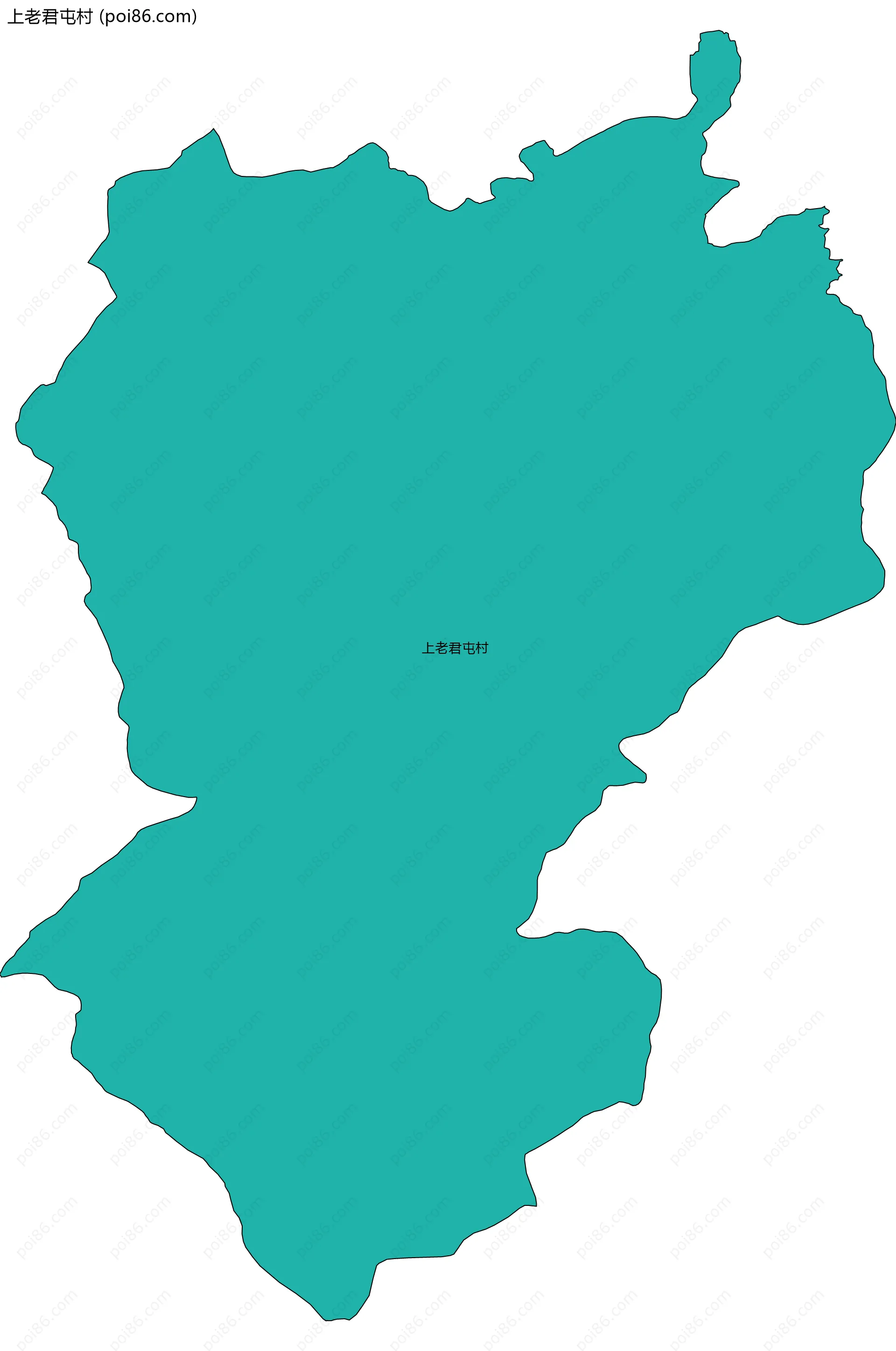 上老君屯村边界地图