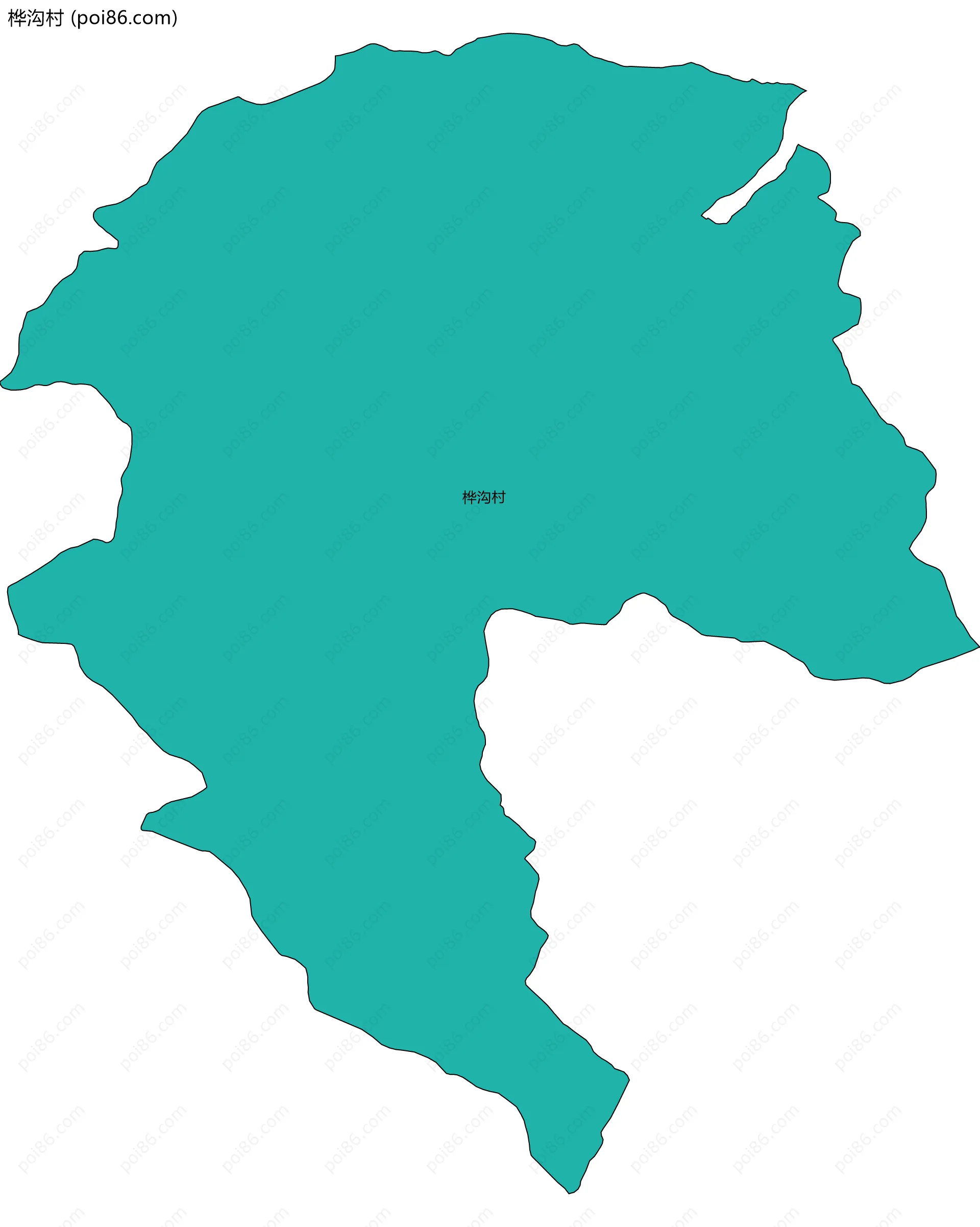 桦沟村边界地图