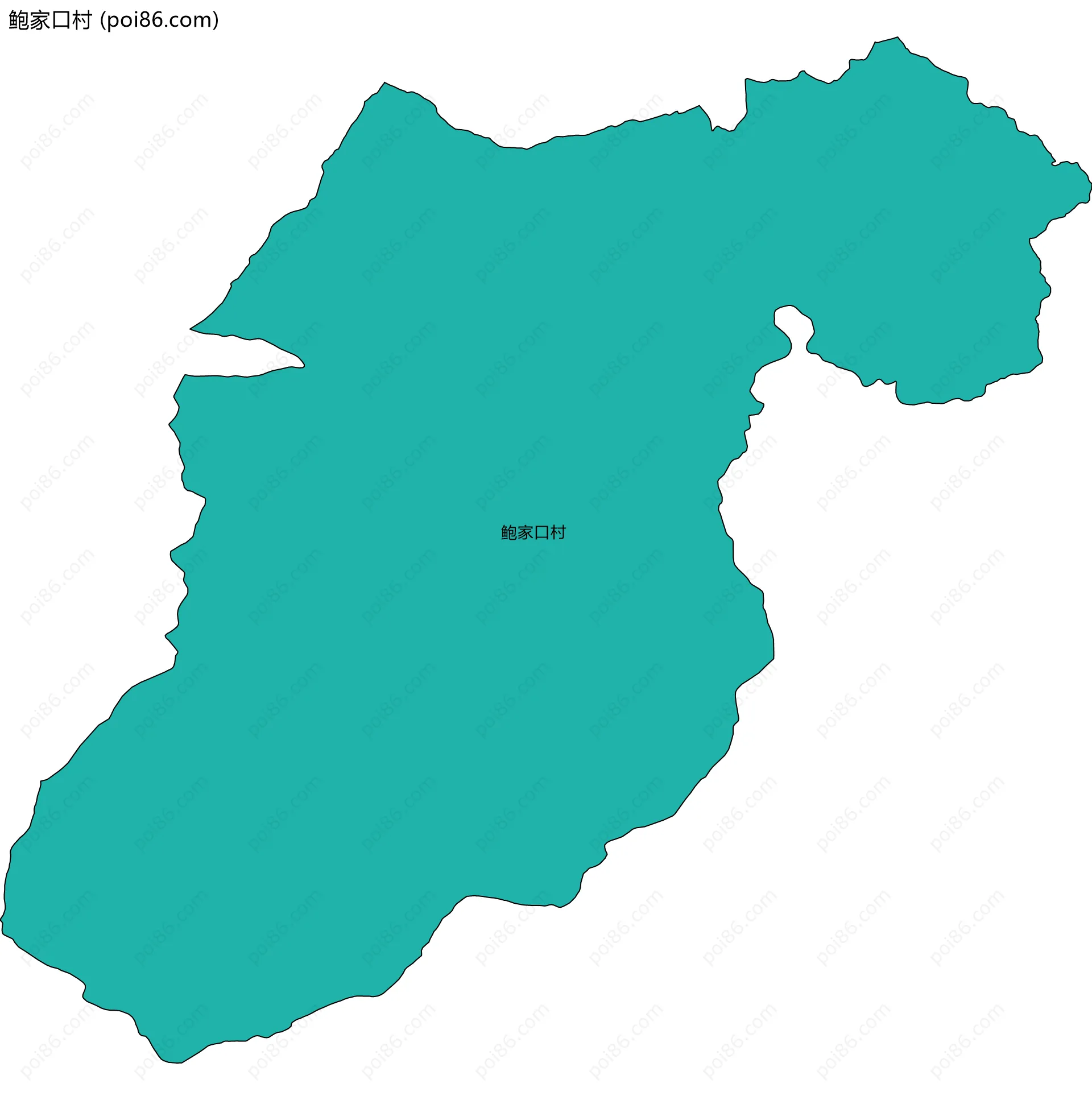 鲍家口村边界地图