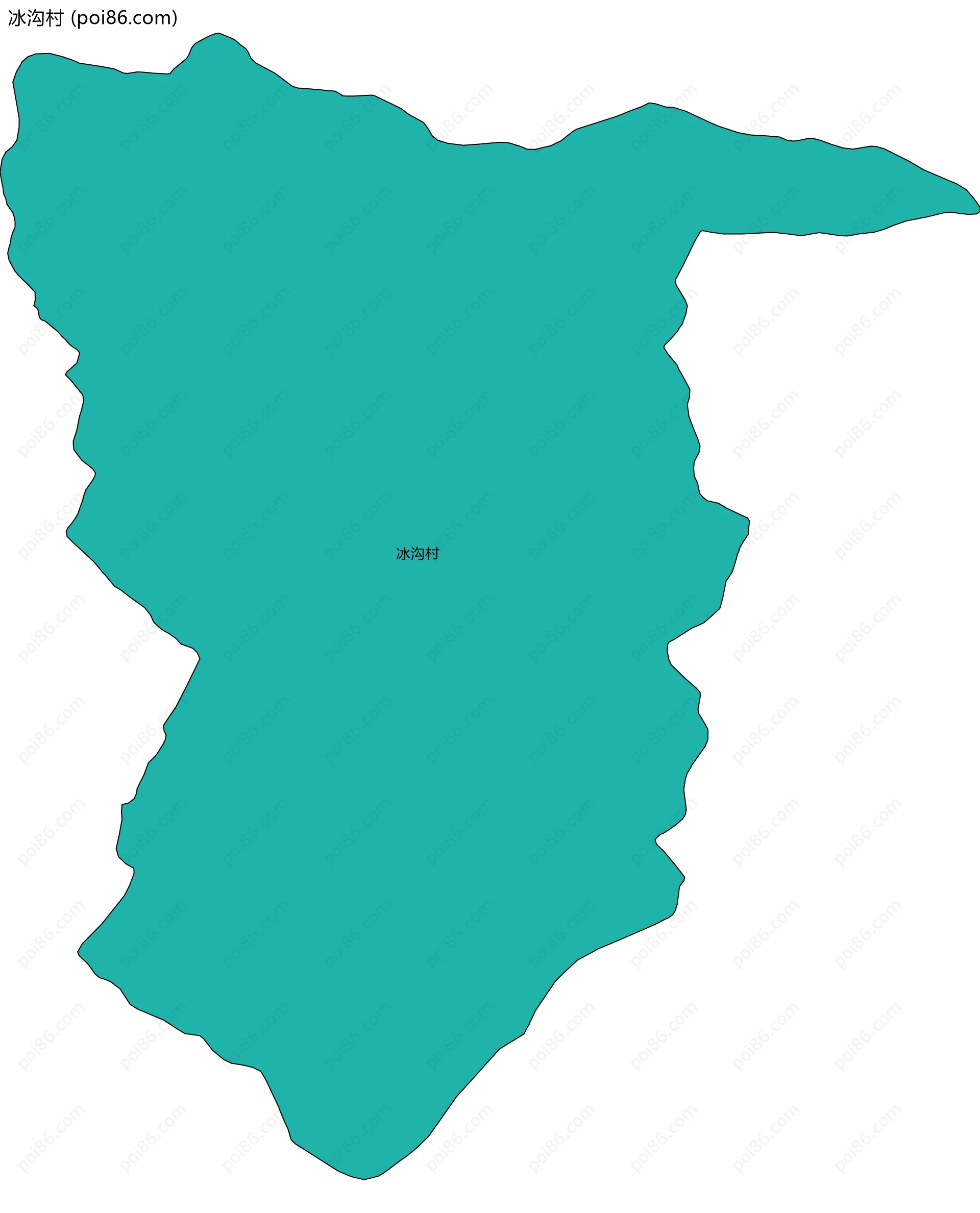 冰沟村边界地图