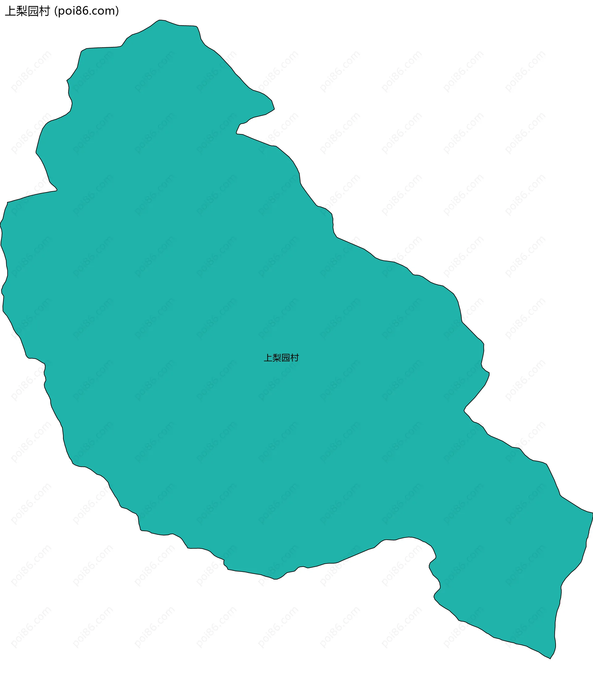 上梨园村边界地图