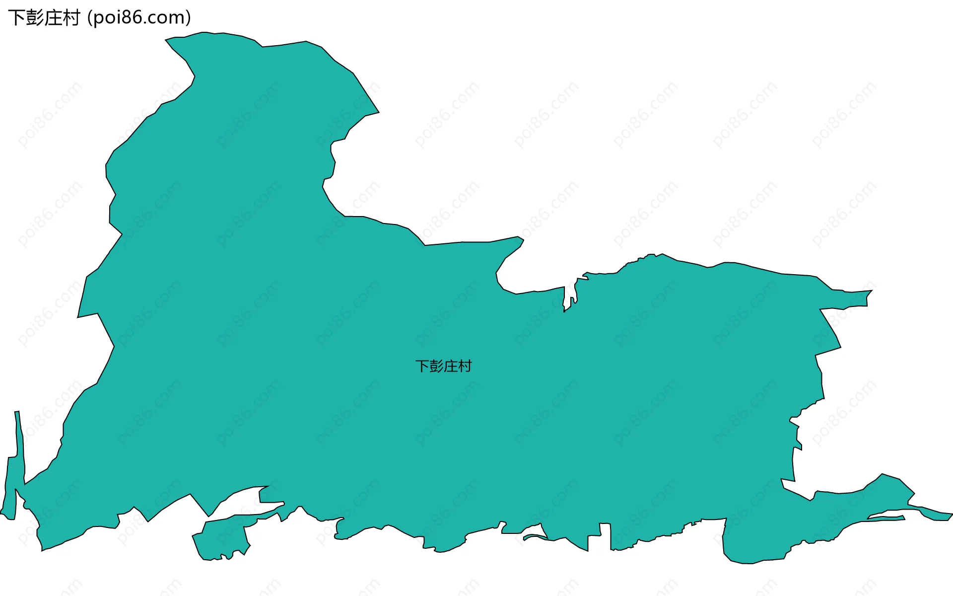 下彭庄村边界地图