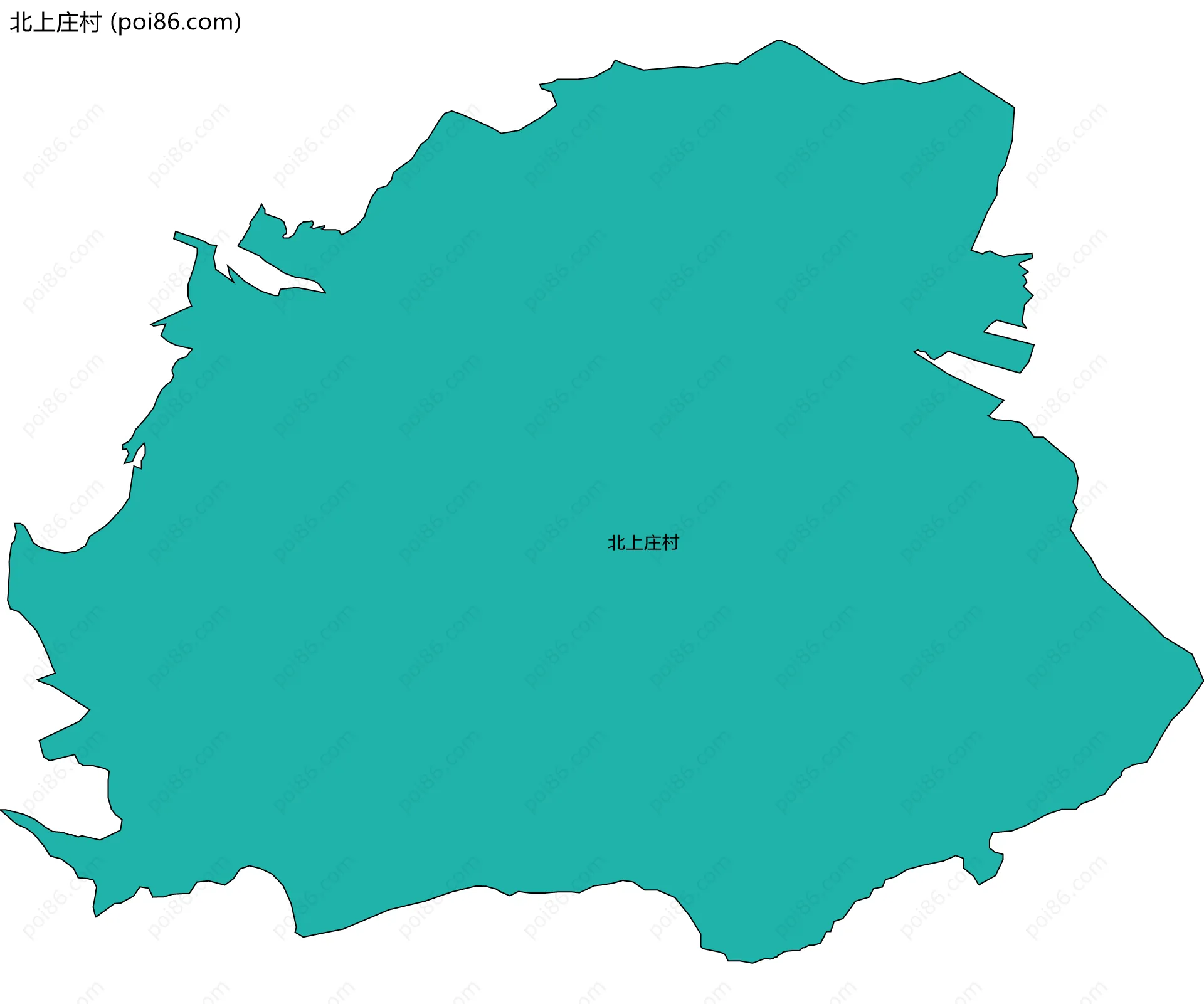 北上庄村边界地图