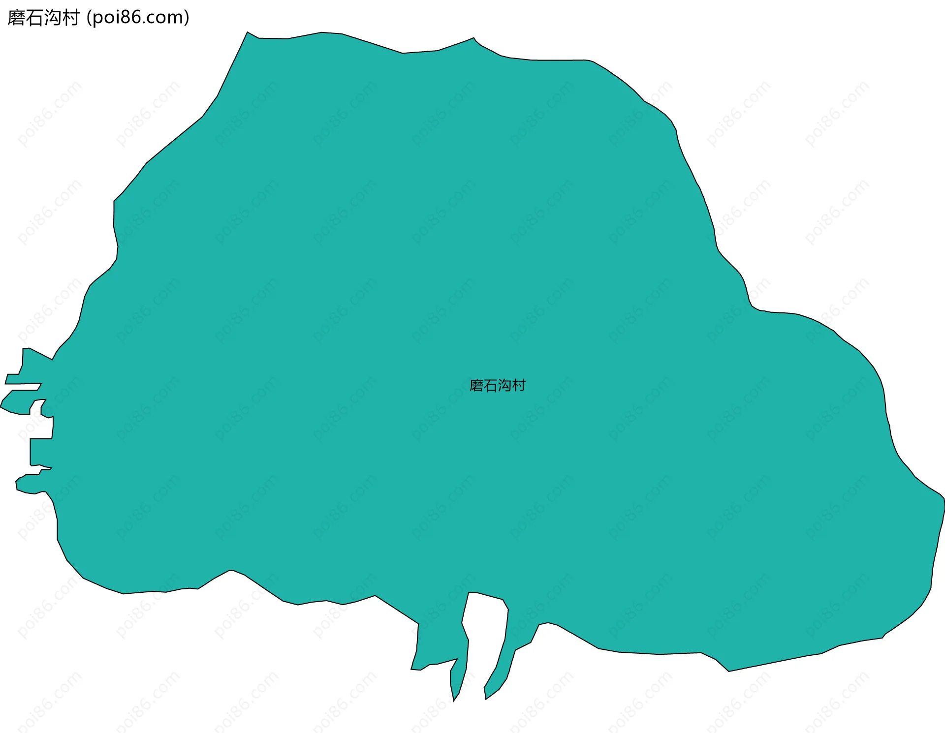 磨石沟村边界地图