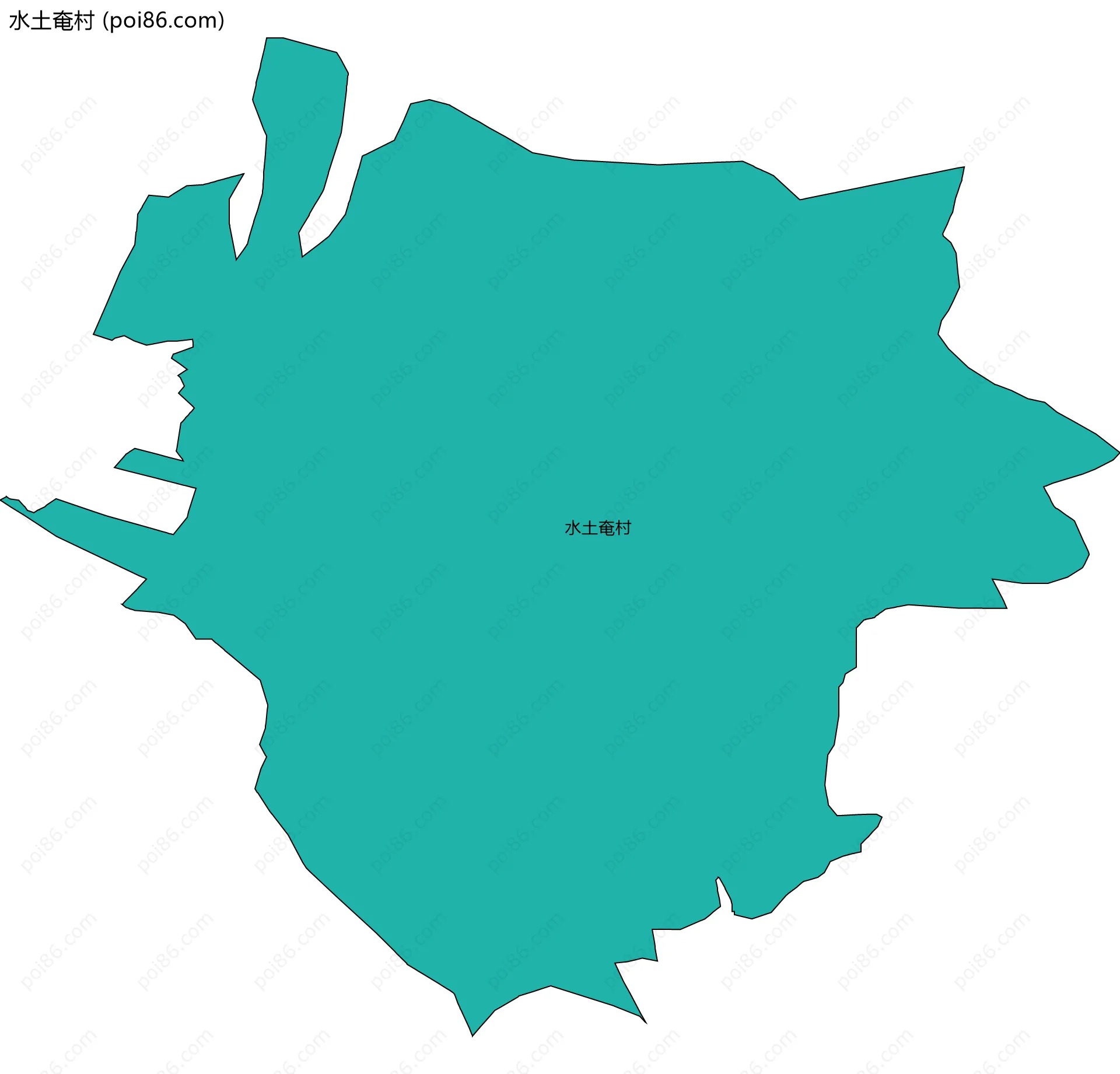 水土奄村边界地图