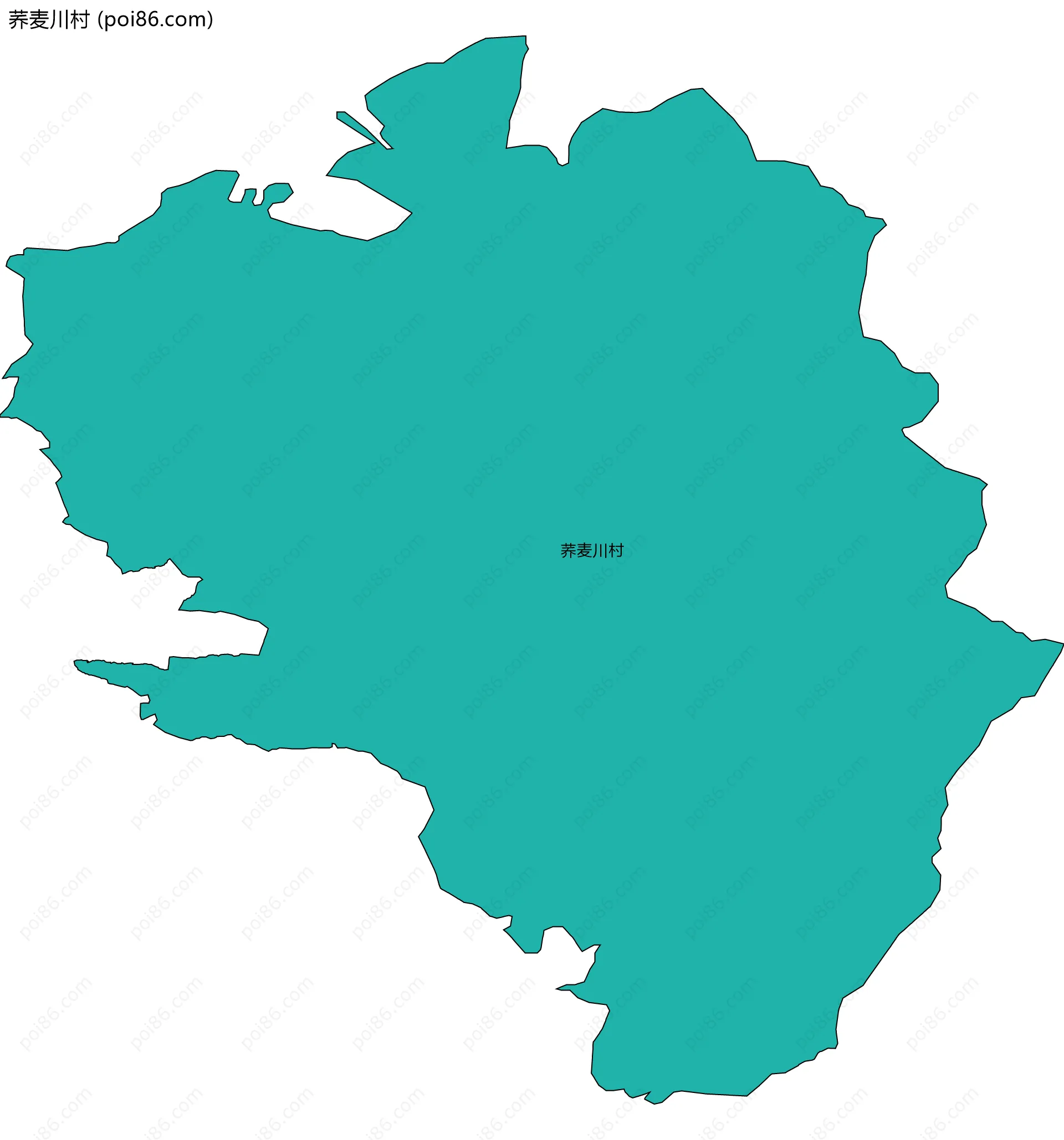 荞麦川村边界地图
