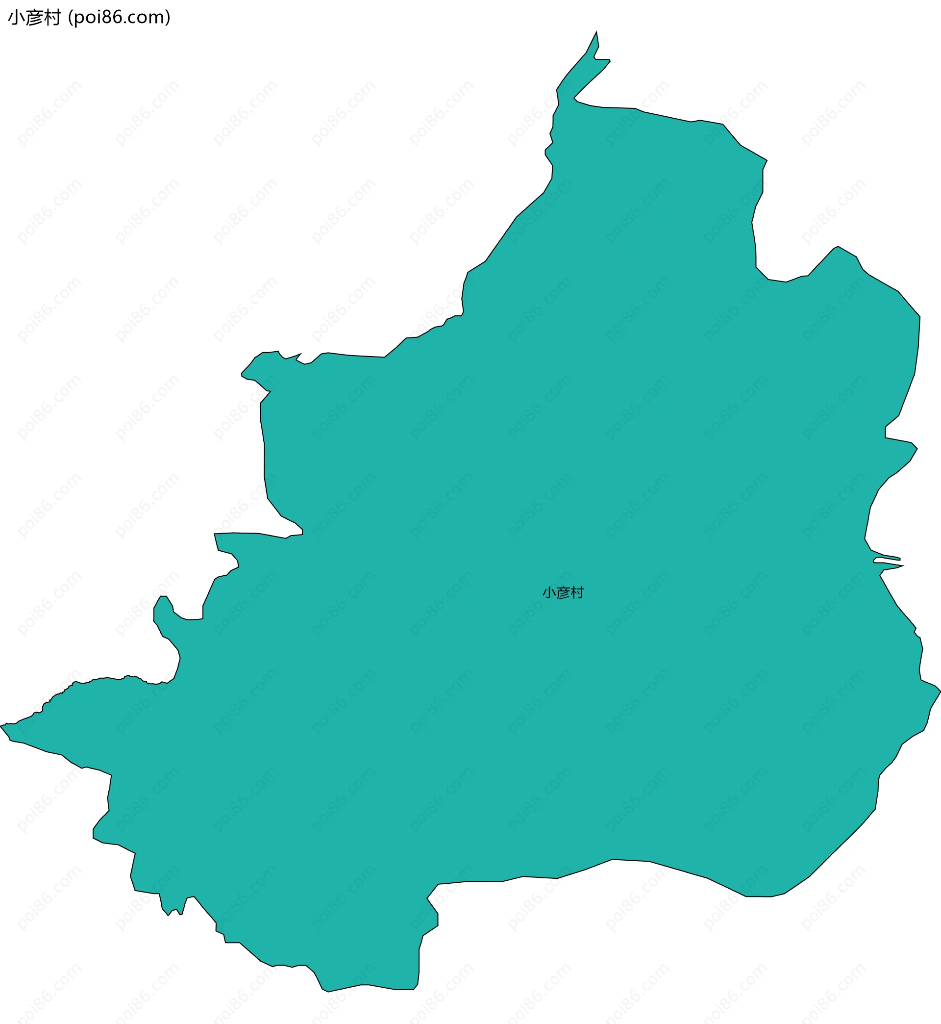 小彦村边界地图