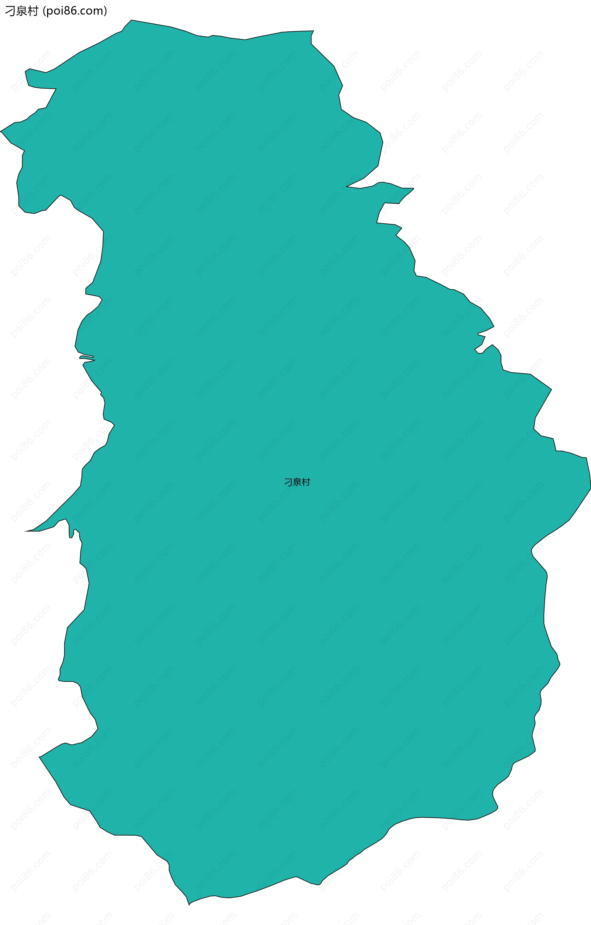 刁泉村边界地图