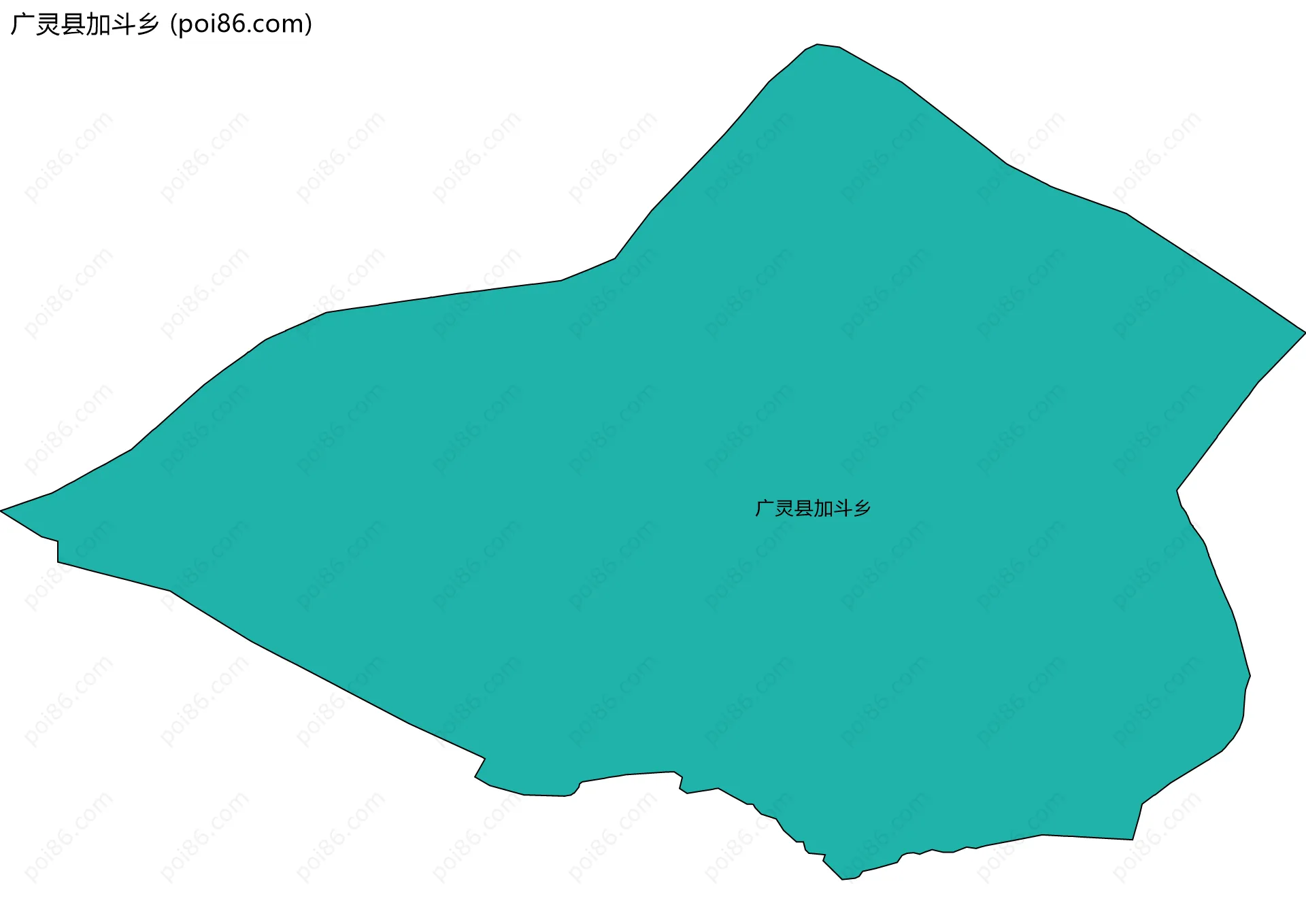 广灵县加斗乡边界地图