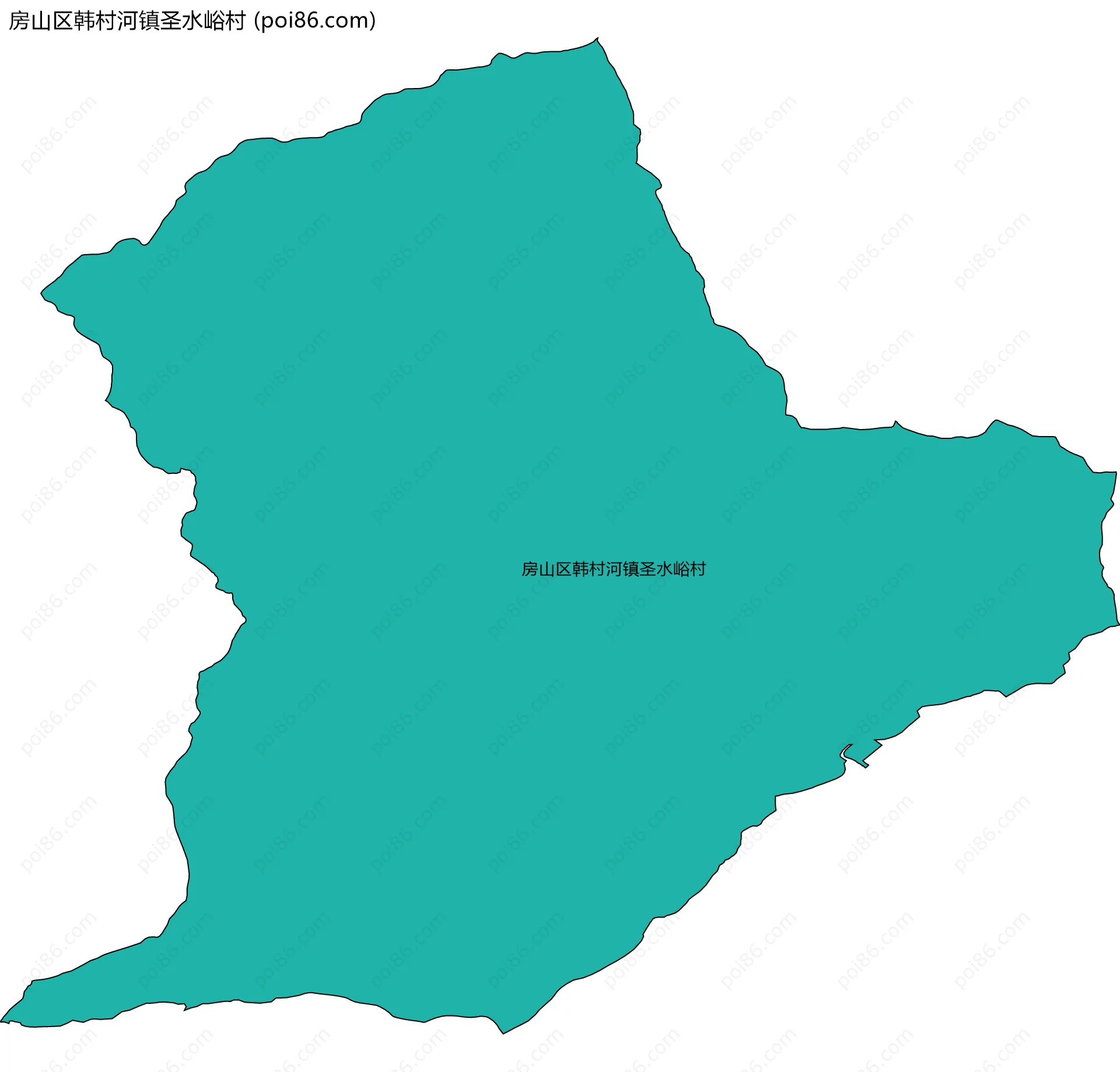 房山区韩村河镇圣水峪村边界地图