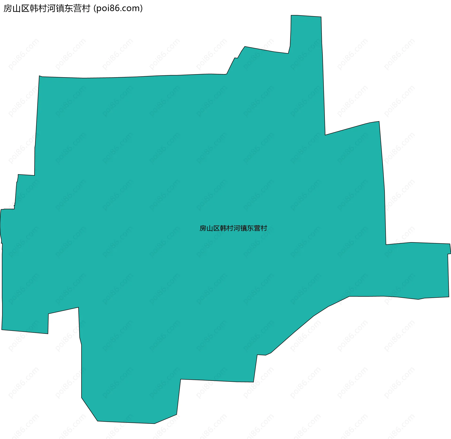 房山区韩村河镇东营村边界地图