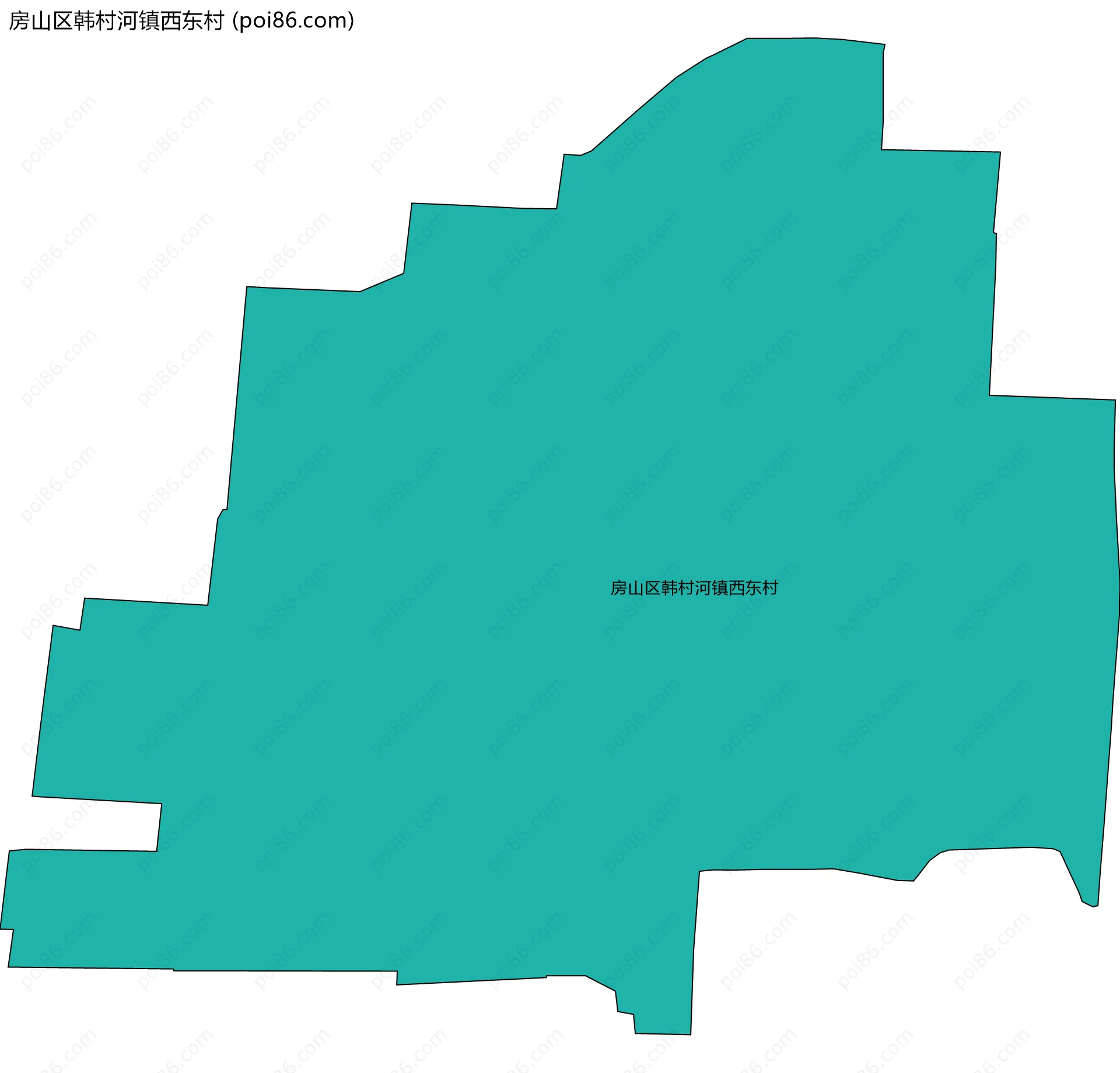 房山区韩村河镇西东村边界地图