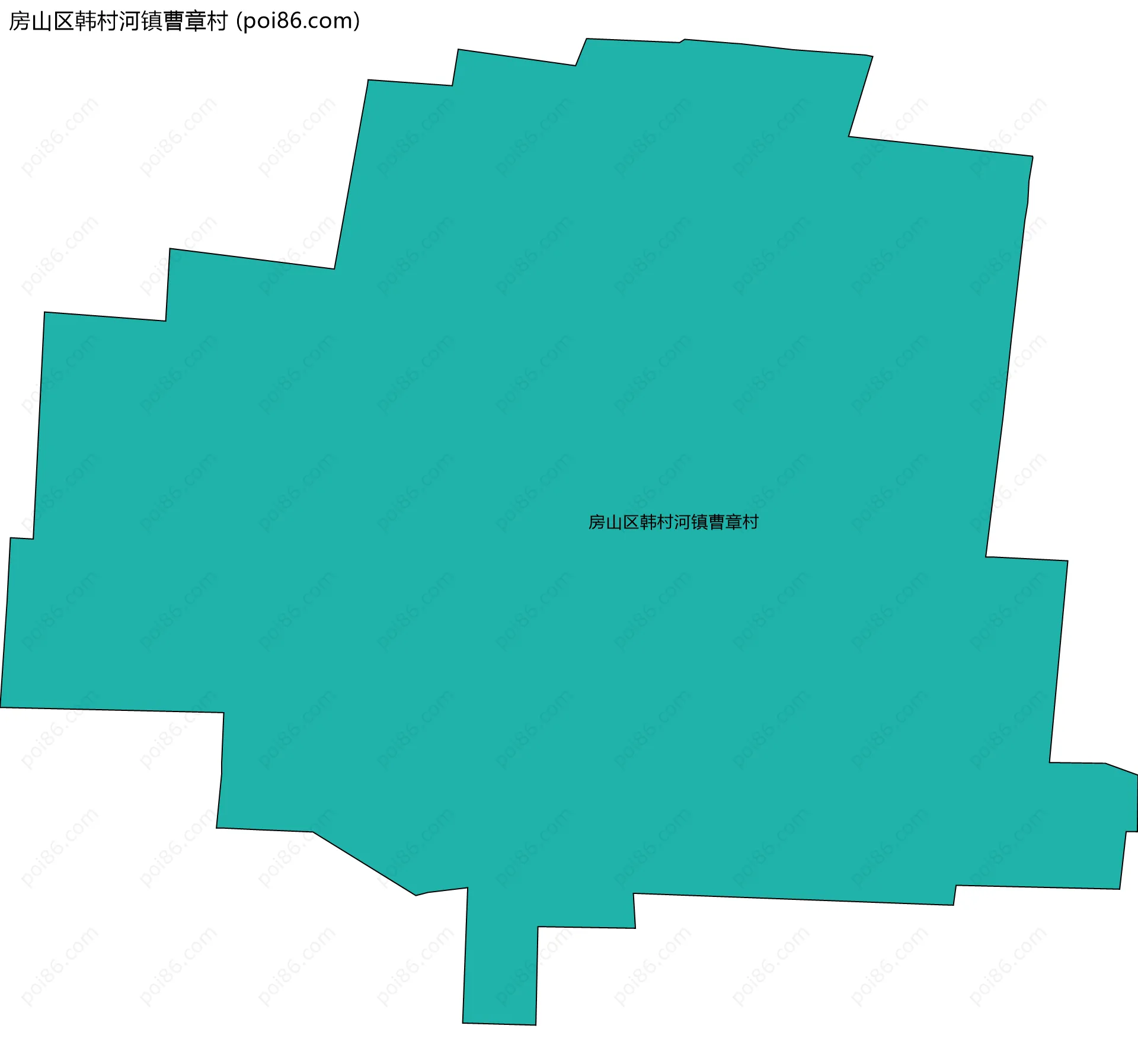 房山区韩村河镇曹章村边界地图