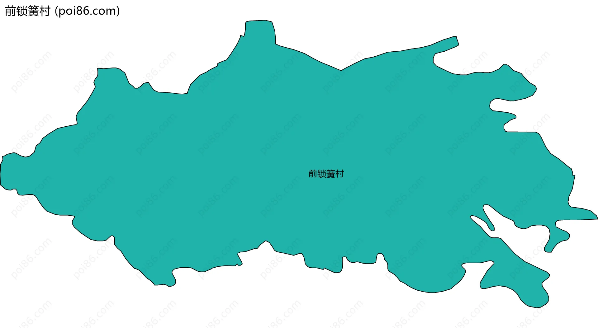 前锁簧村边界地图
