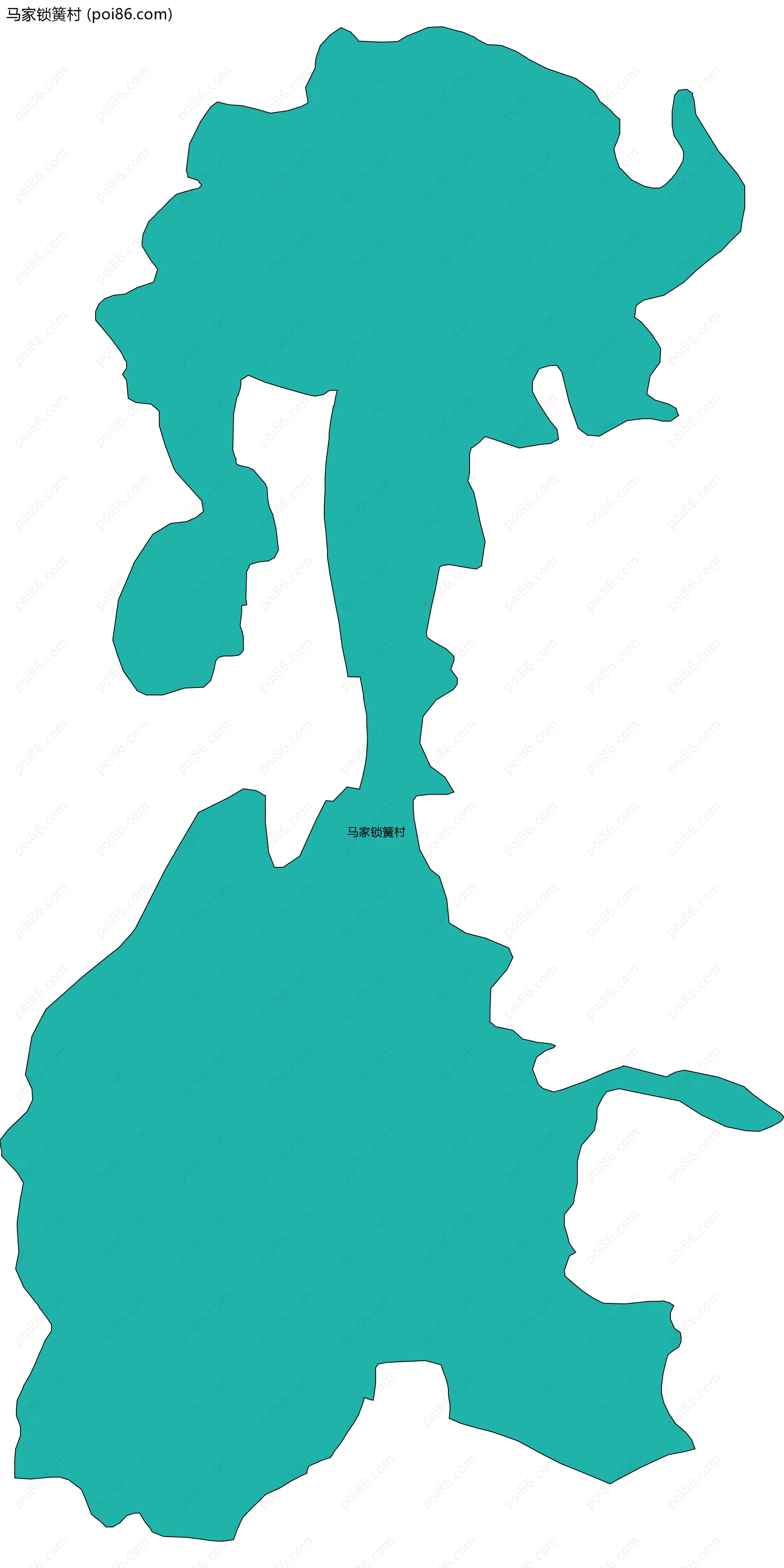 马家锁簧村边界地图