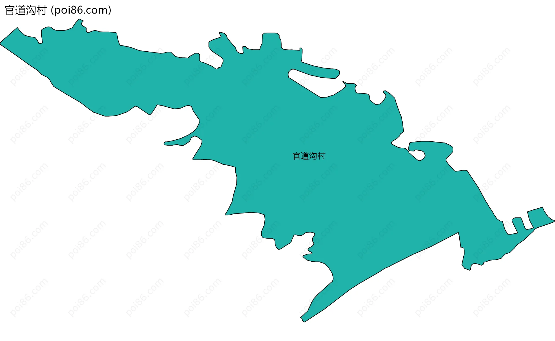 官道沟村边界地图