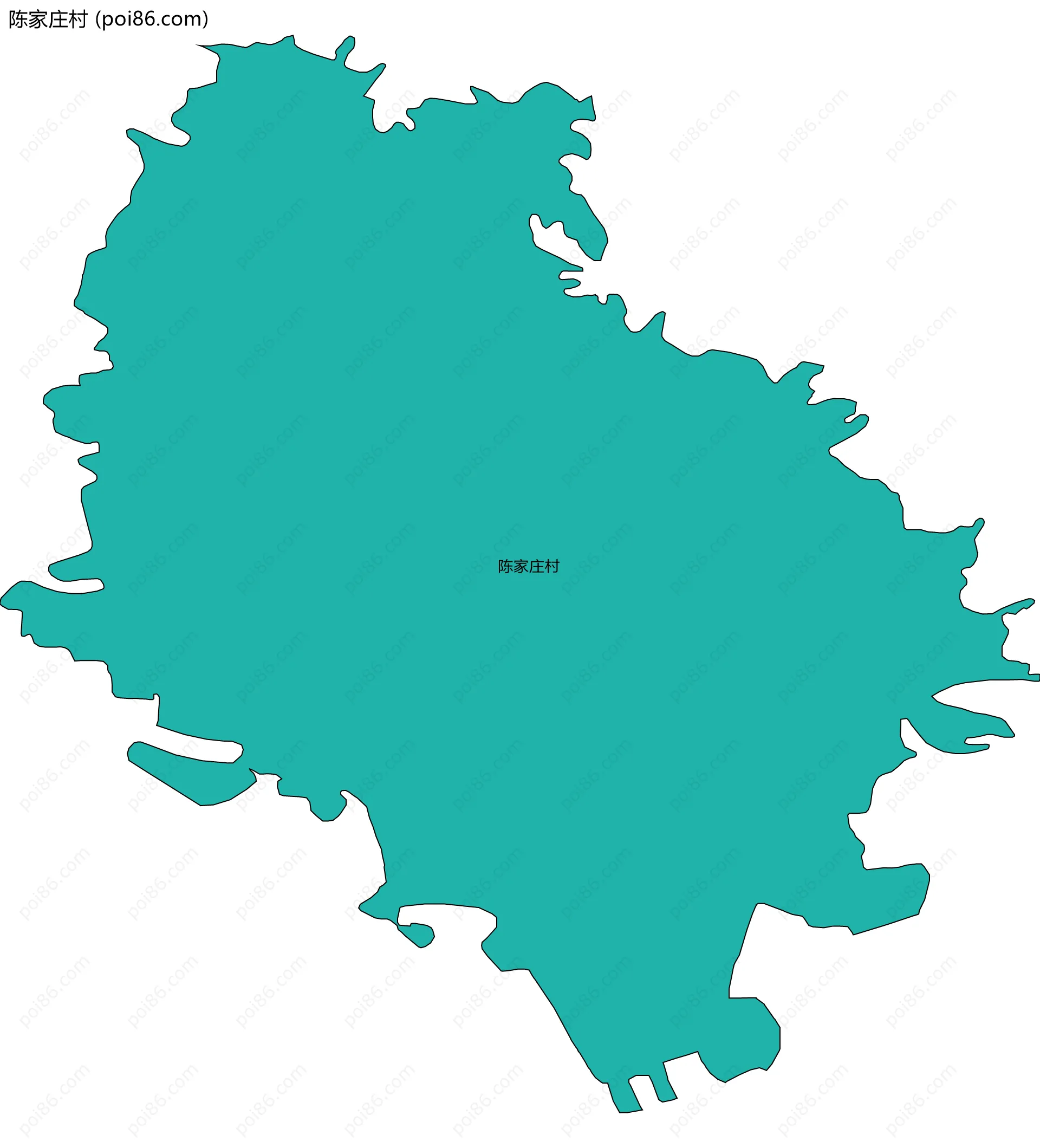 陈家庄村边界地图