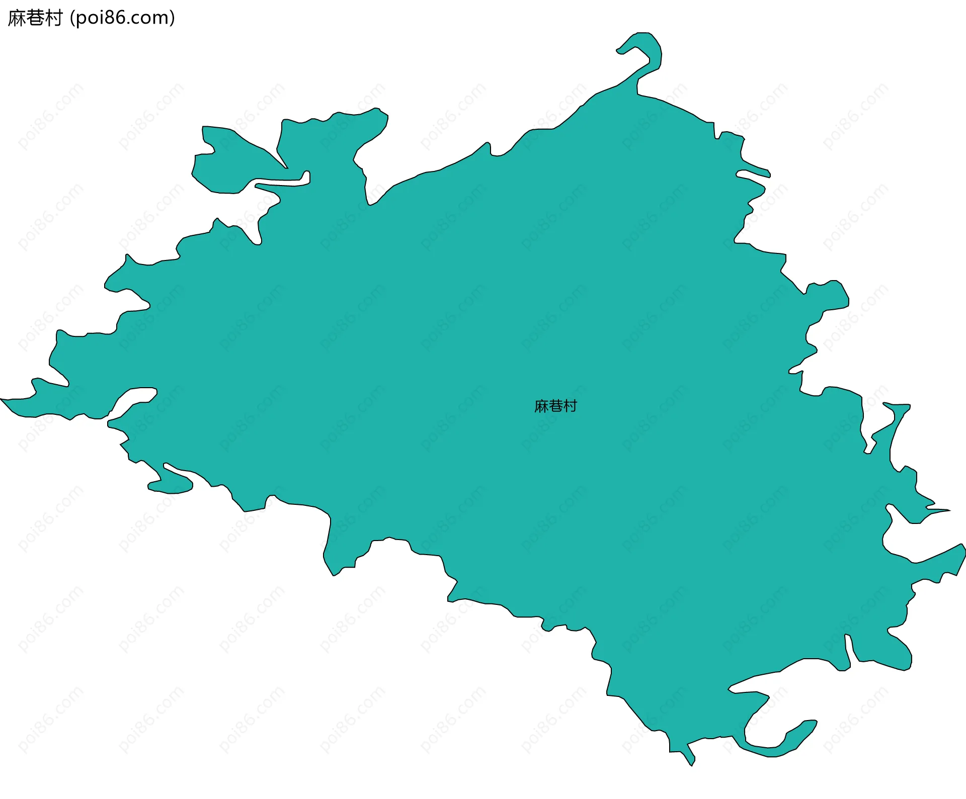 麻巷村边界地图