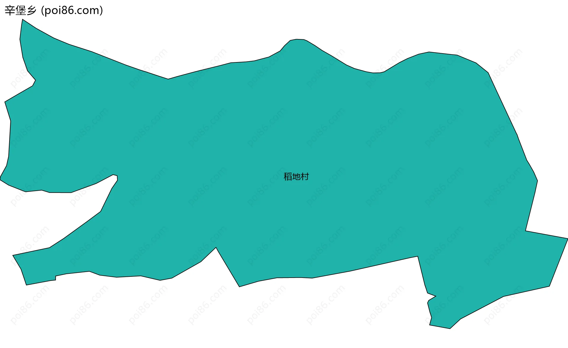 辛堡乡边界地图(五级行政区划)