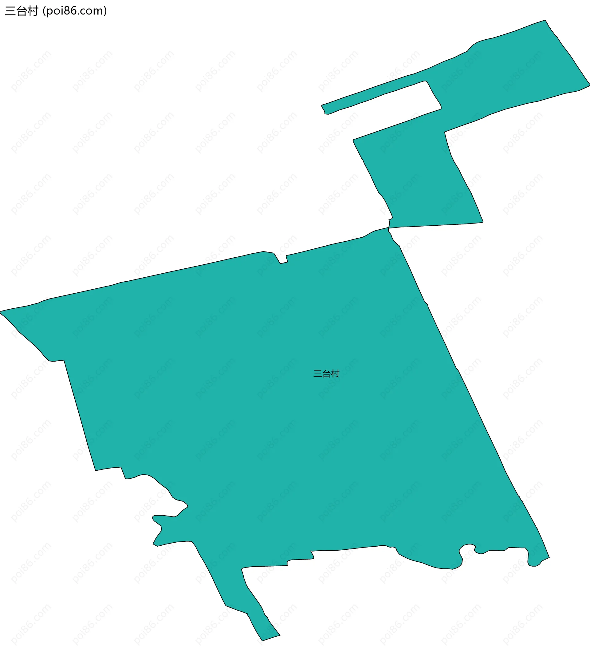 三台村边界地图