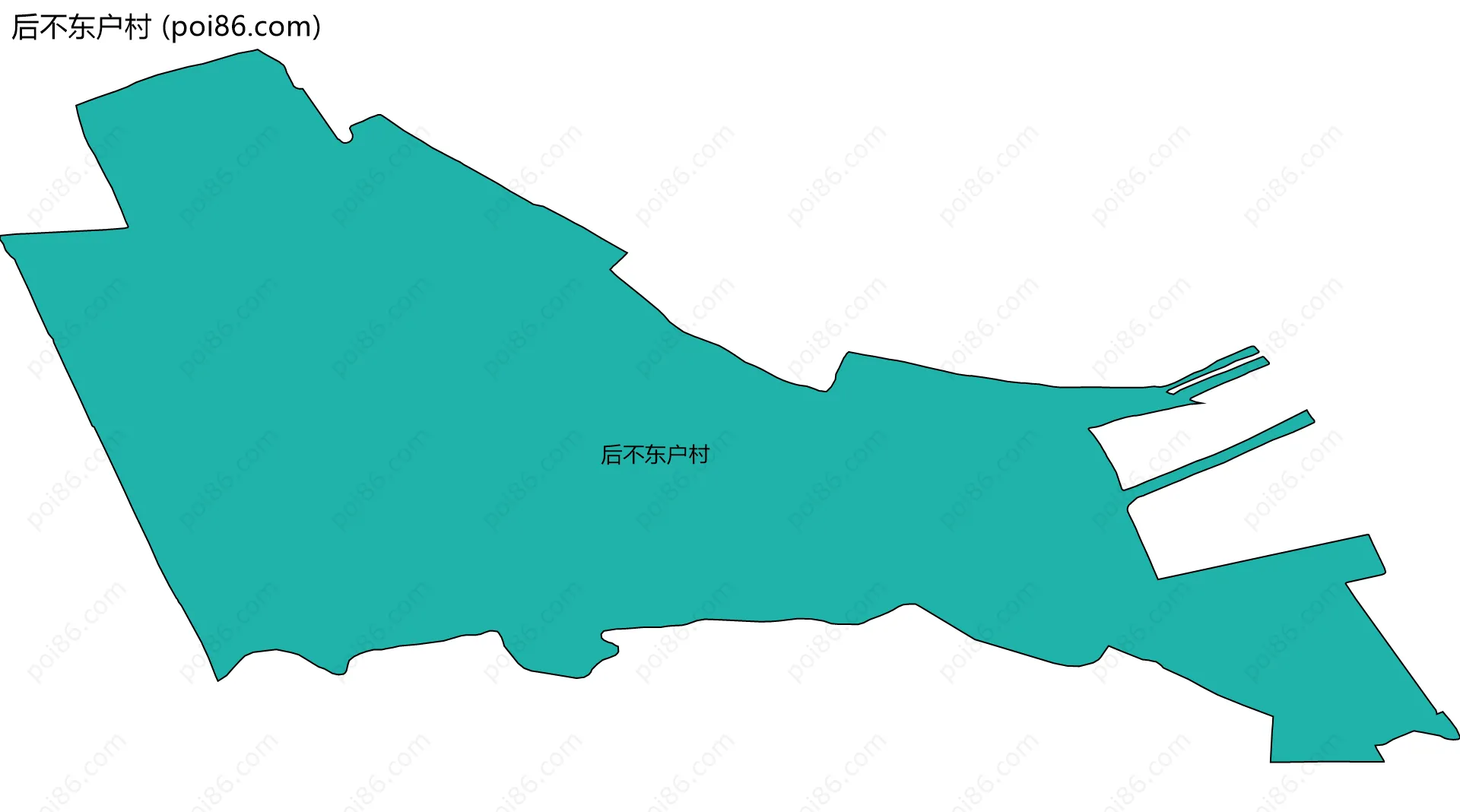后不东户村边界地图
