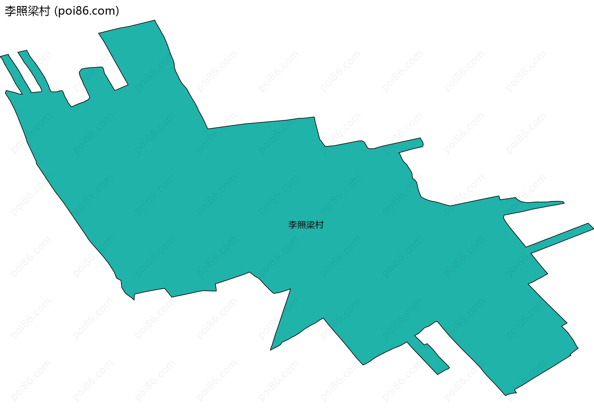 李照梁村边界地图