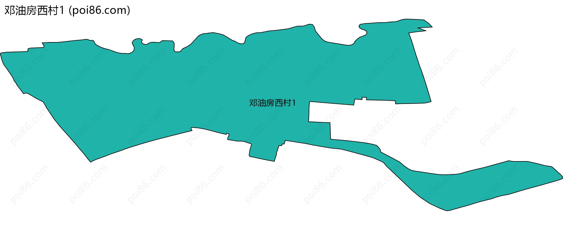 邓油房西村1边界地图