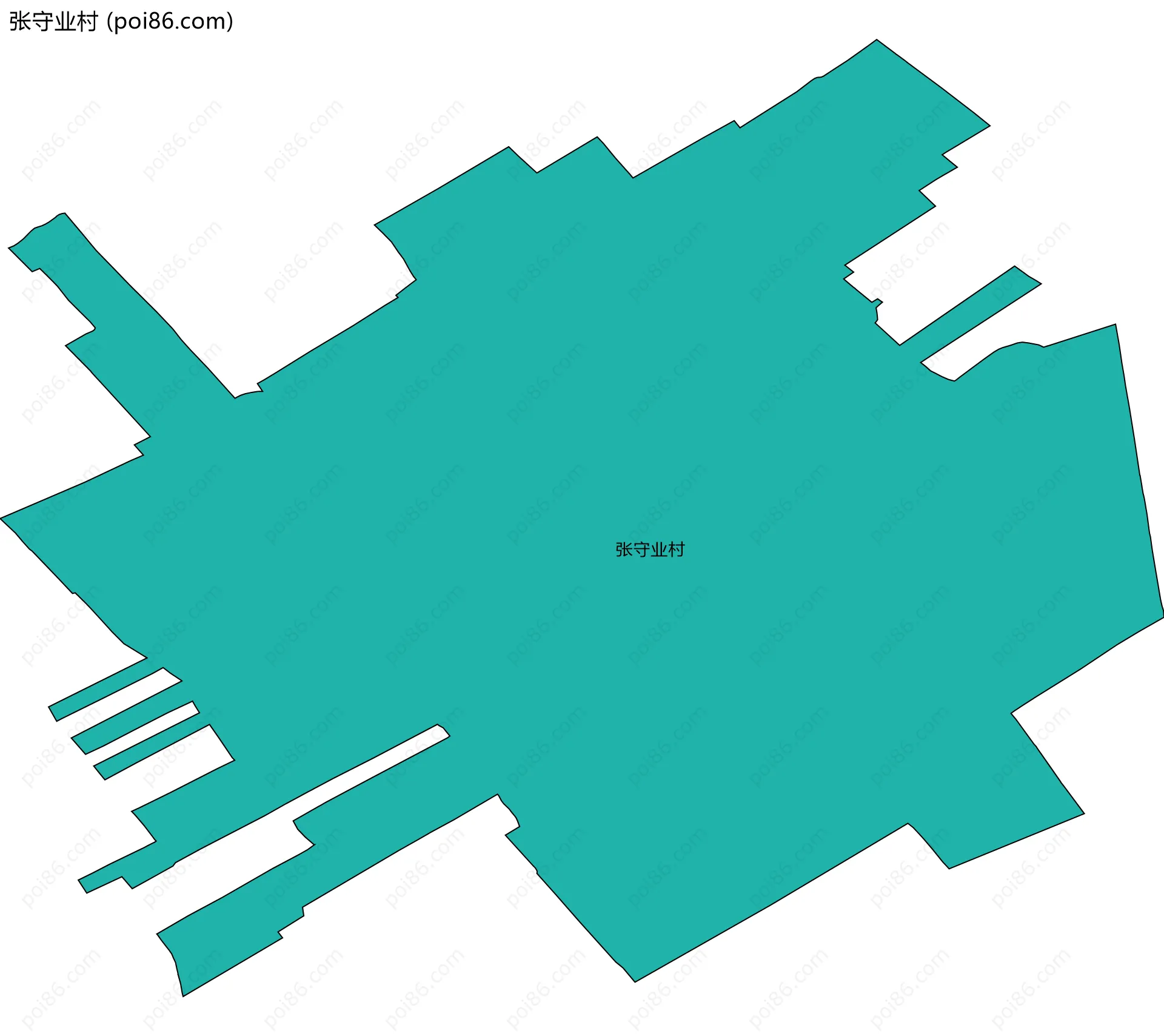 张守业村边界地图