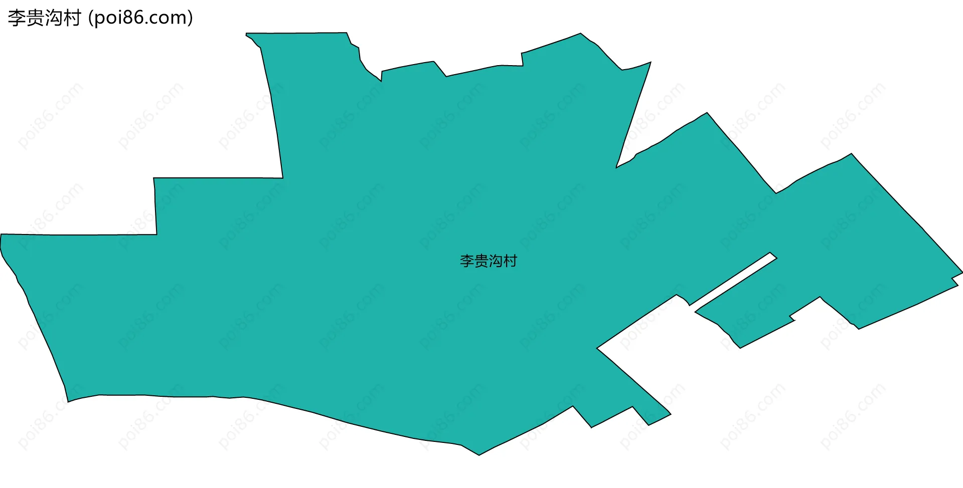 李贵沟村边界地图