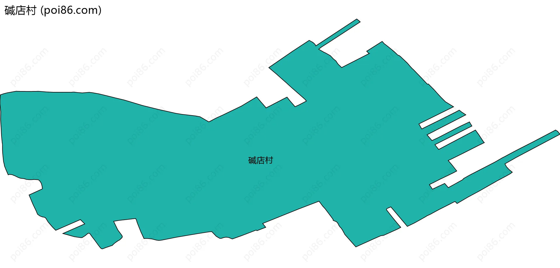 碱店村边界地图