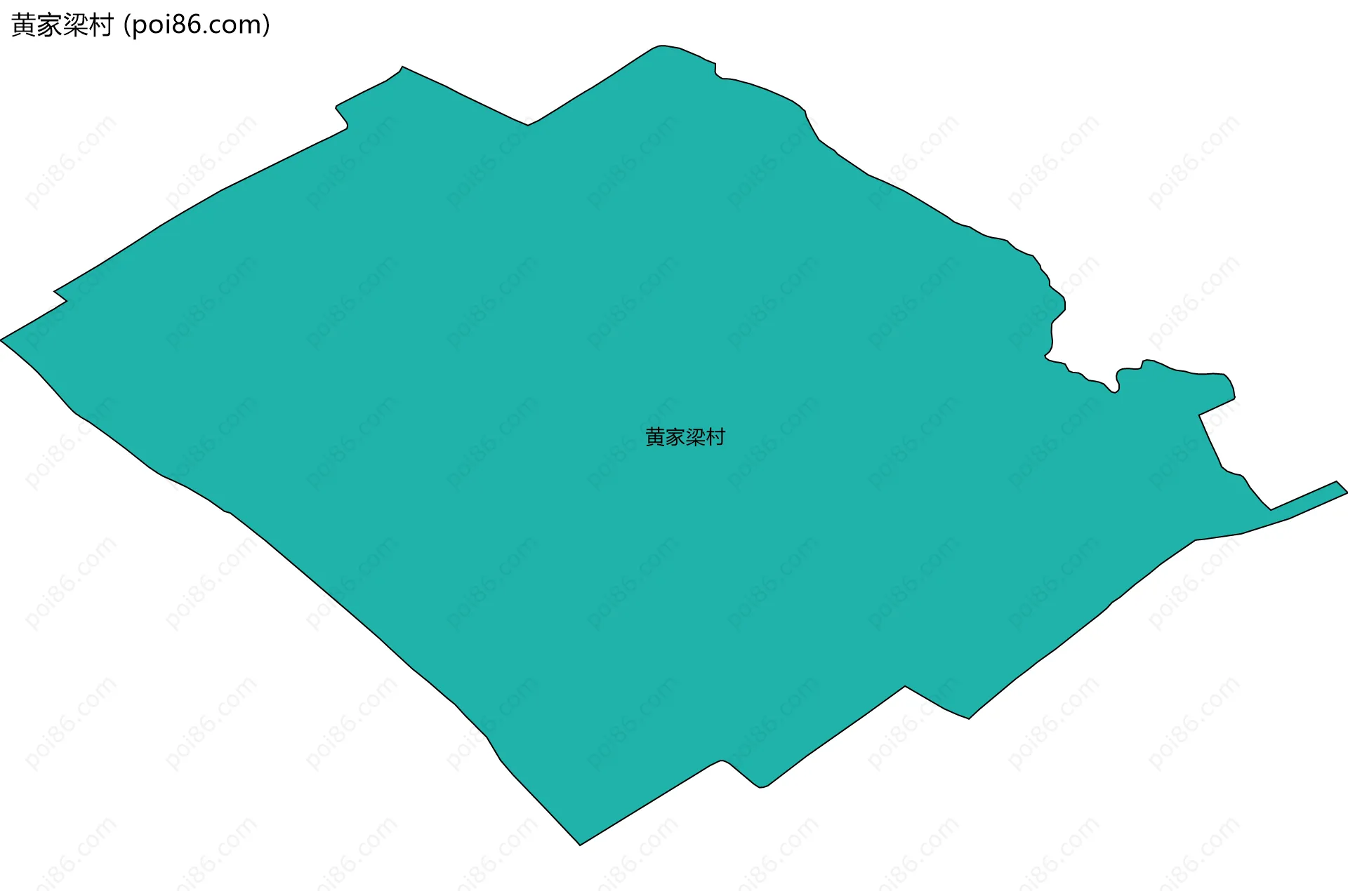 黄家梁村边界地图