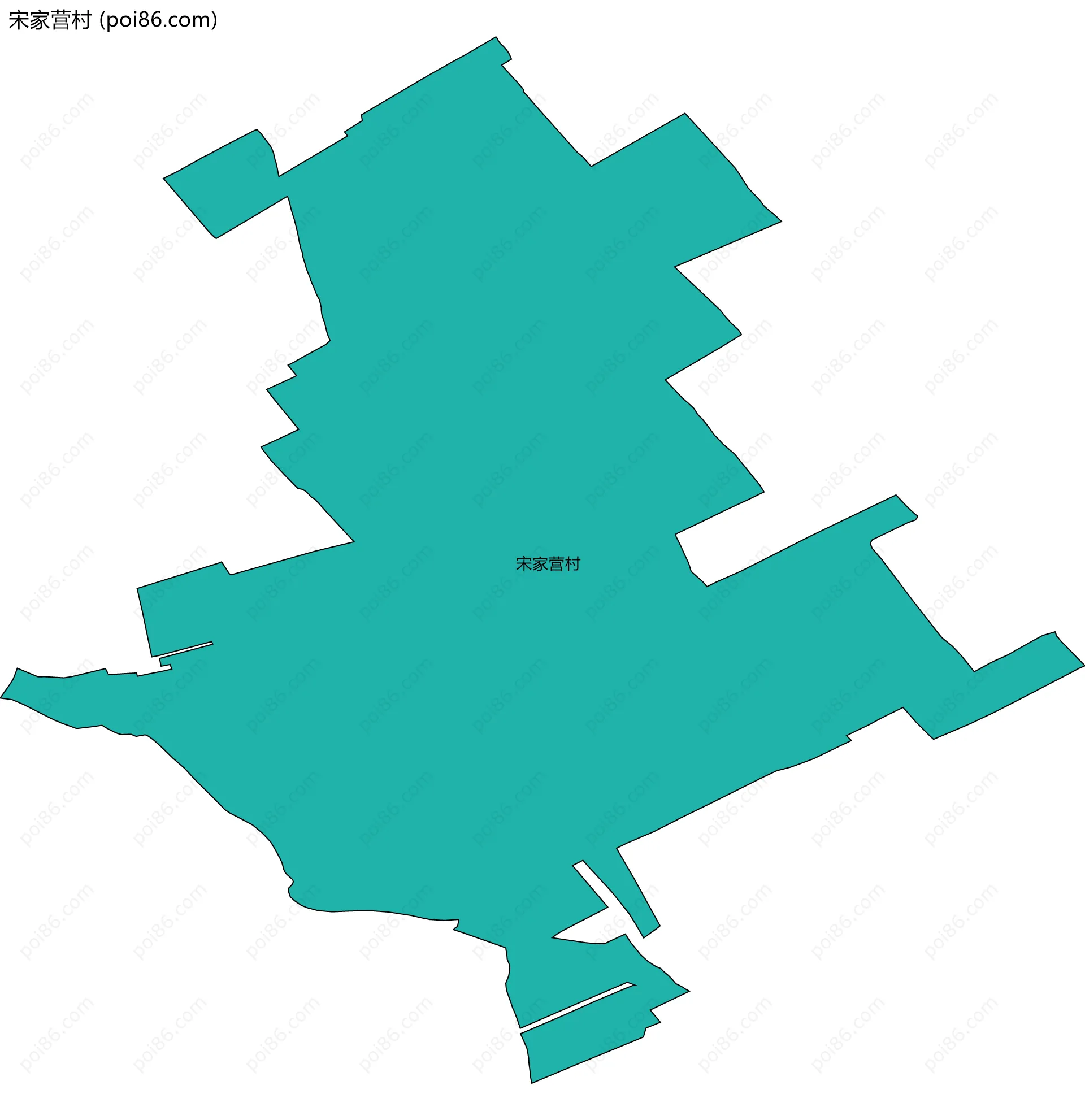 宋家营村边界地图