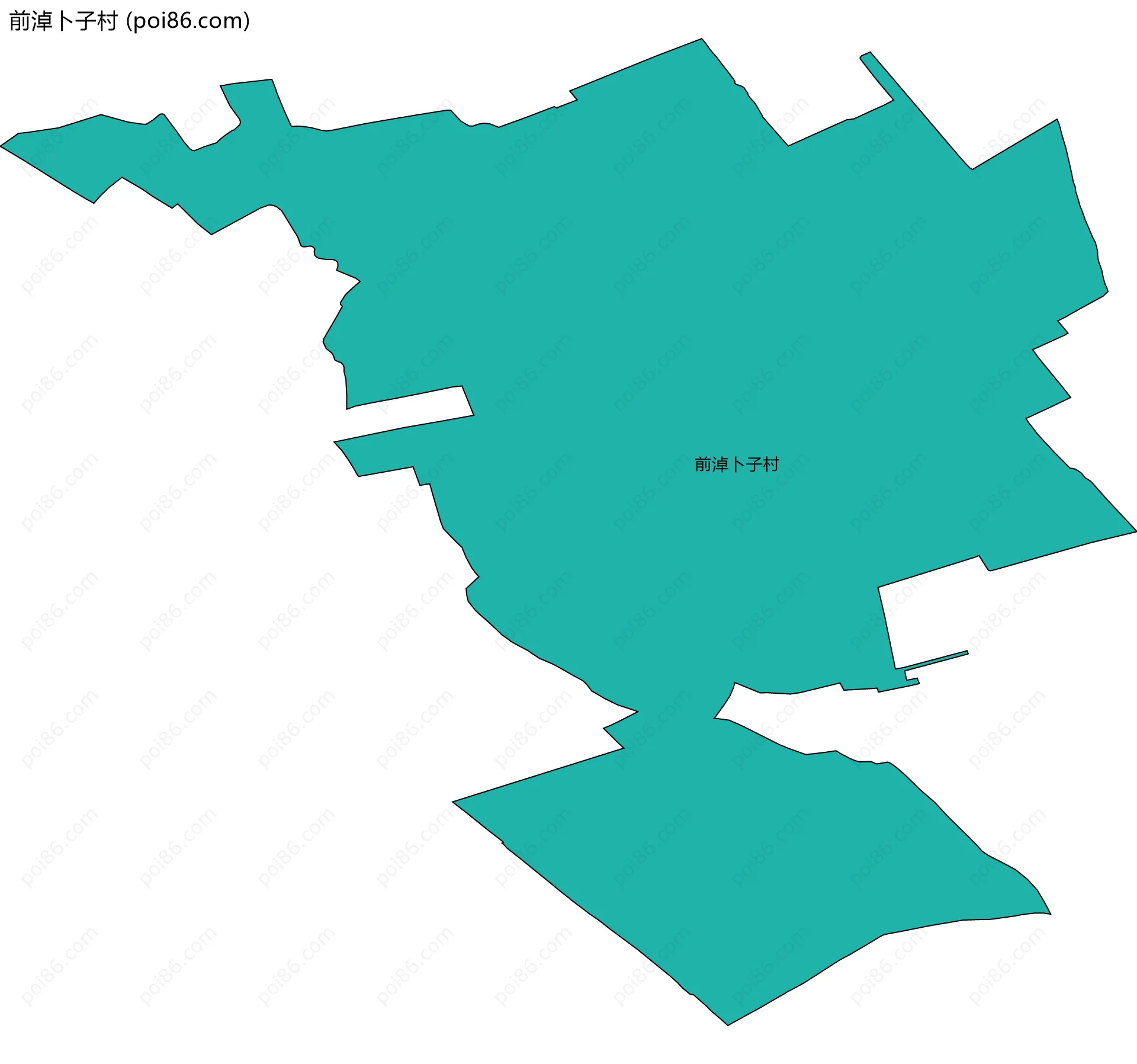 前淖卜子村边界地图