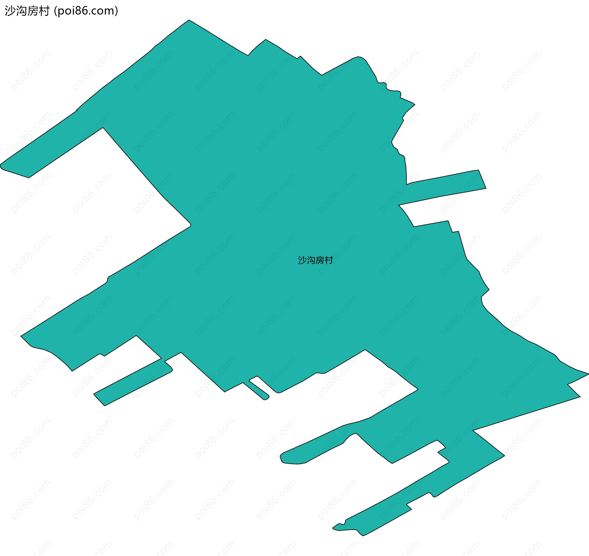 沙沟房村边界地图