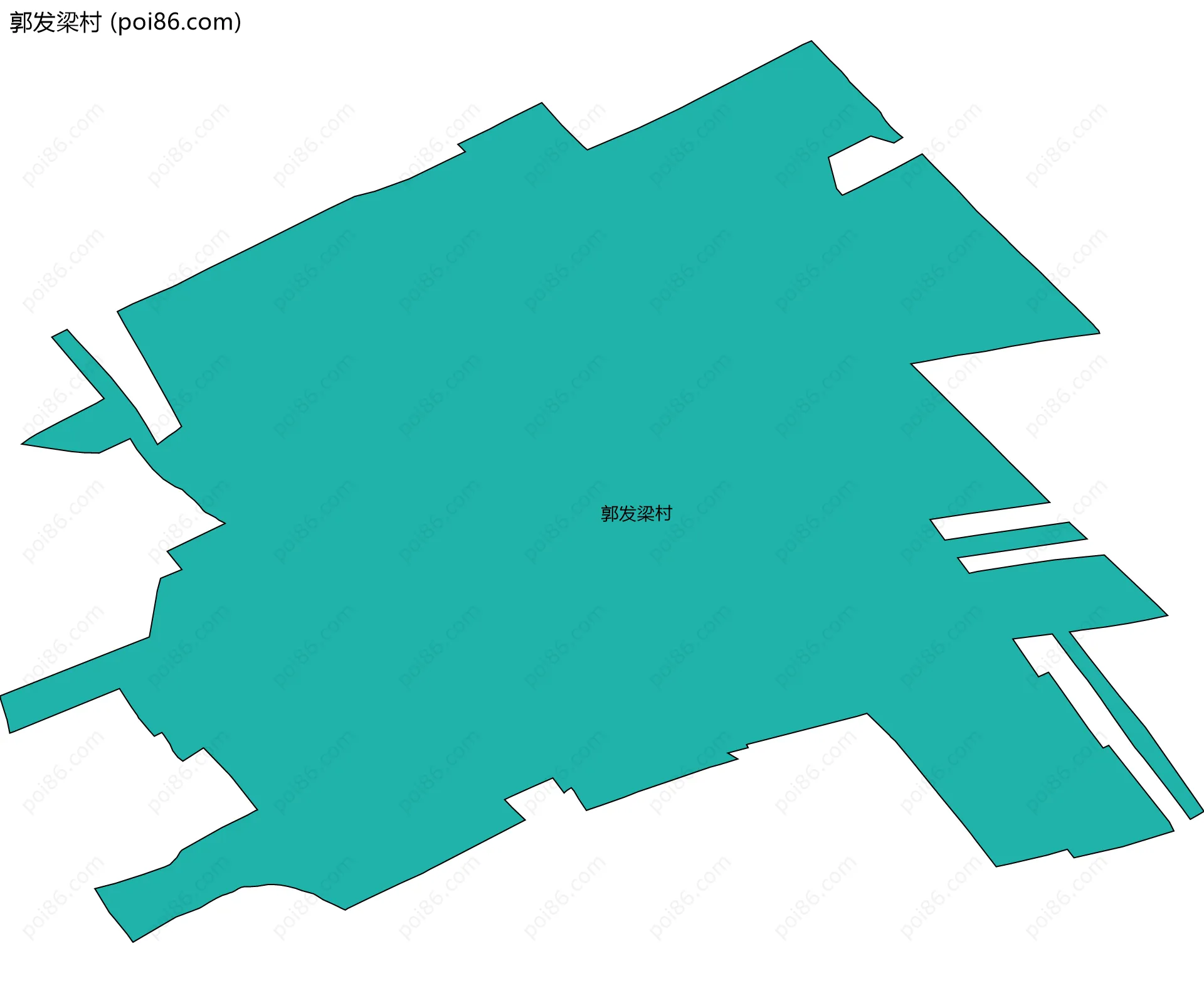 郭发梁村边界地图
