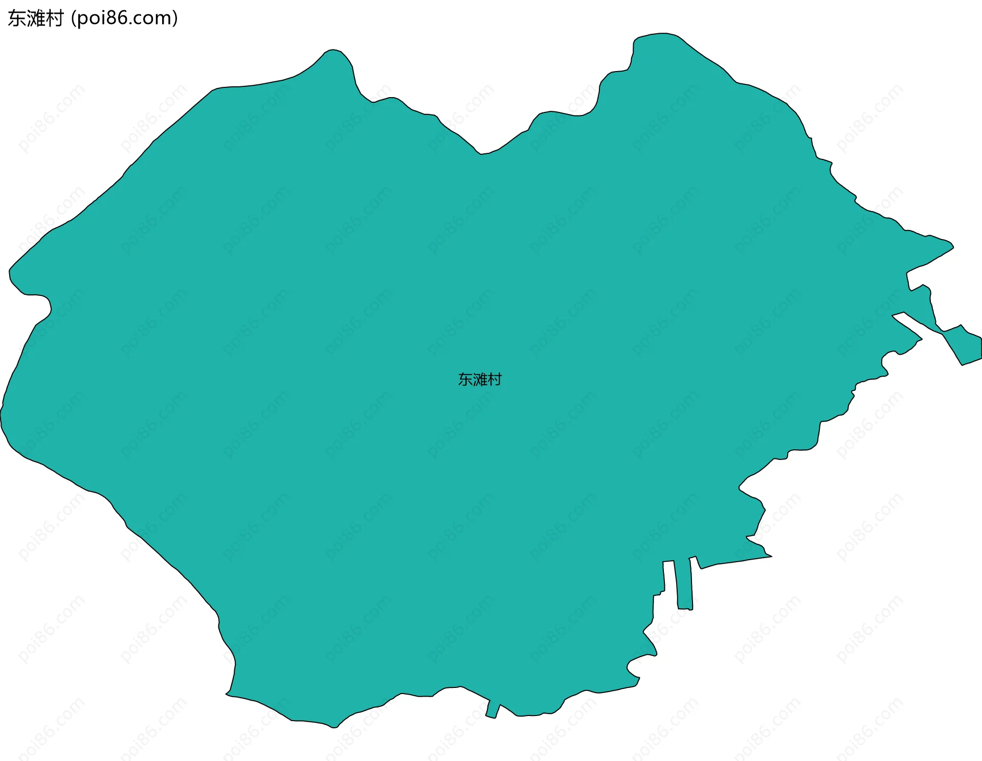 东滩村边界地图