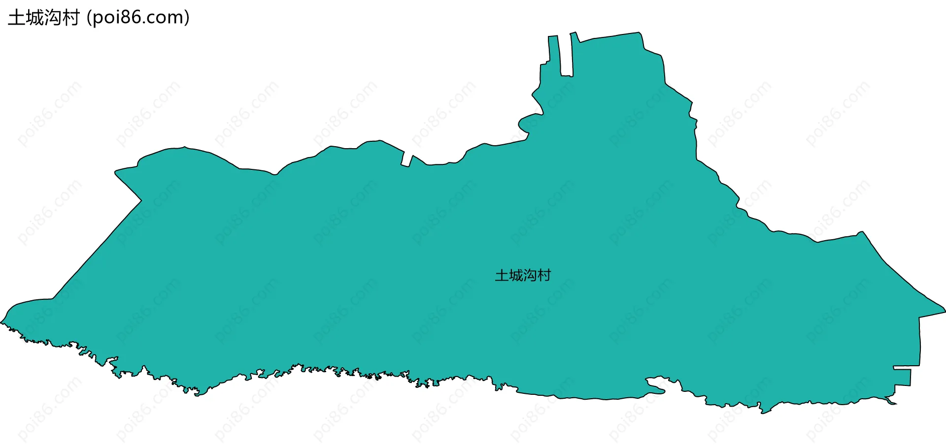 土城沟村边界地图