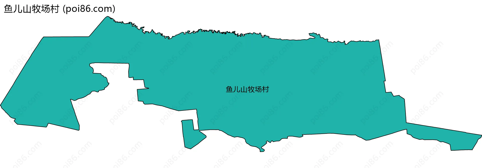 鱼儿山牧场村边界地图