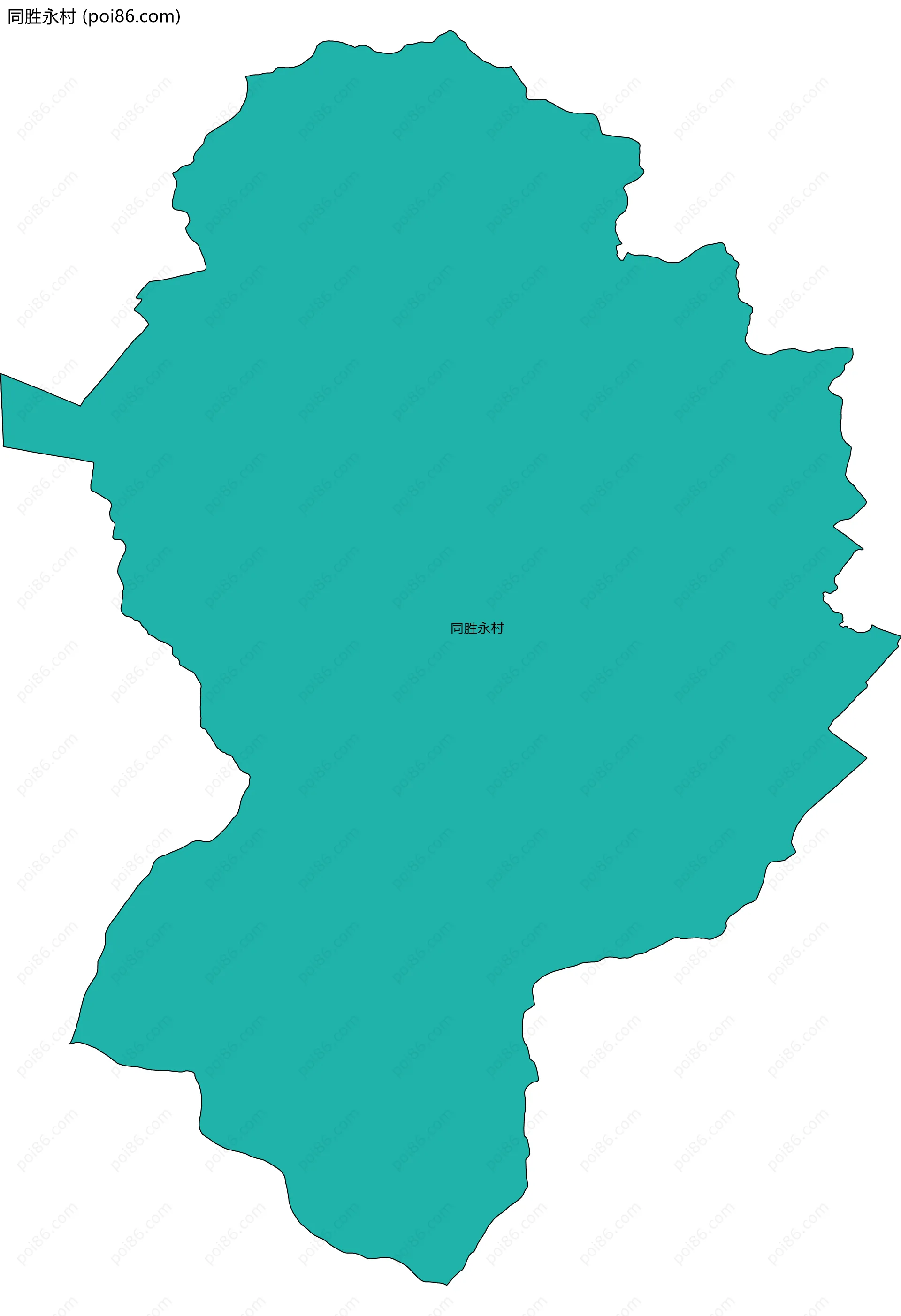 同胜永村边界地图