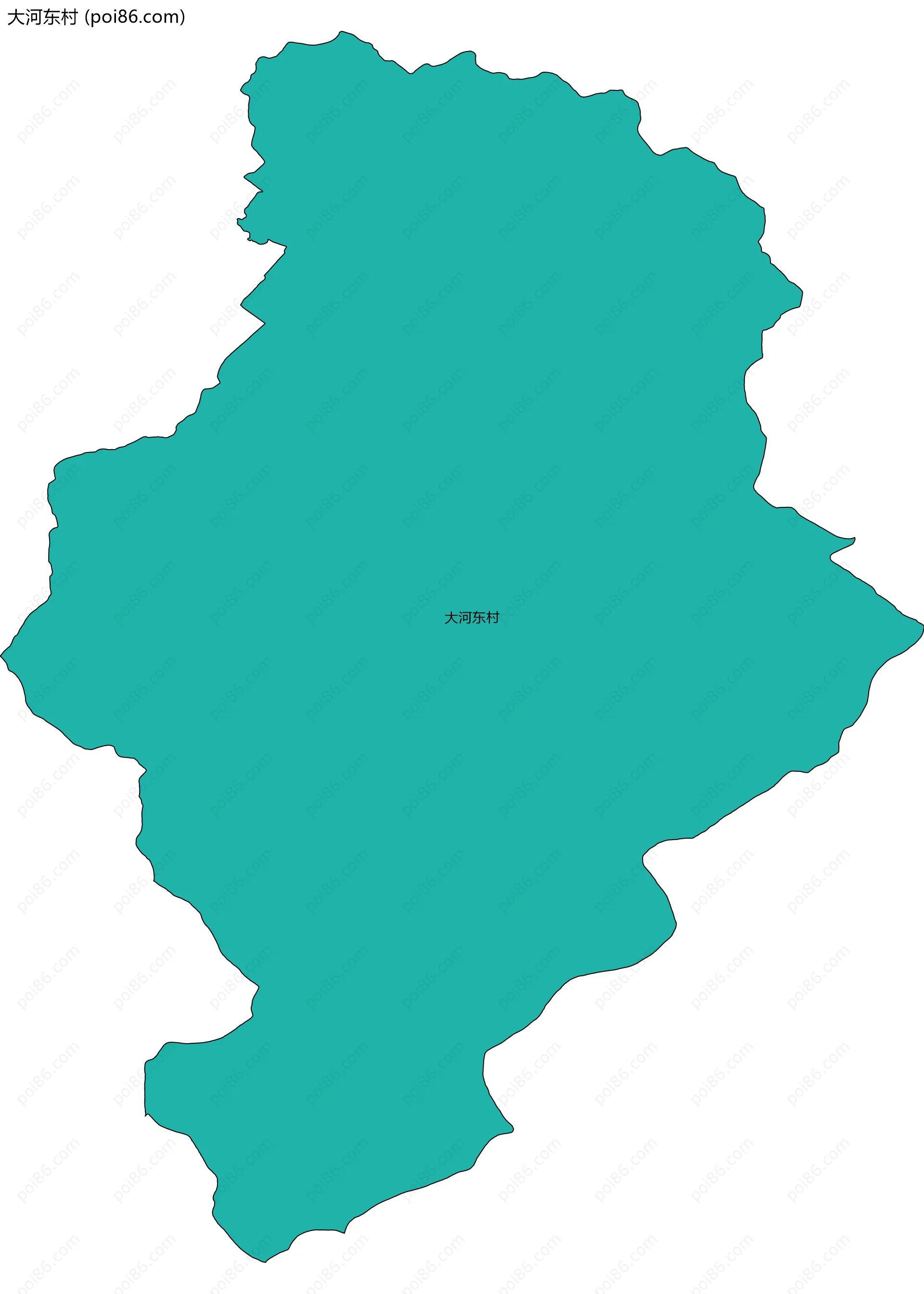 大河东村边界地图